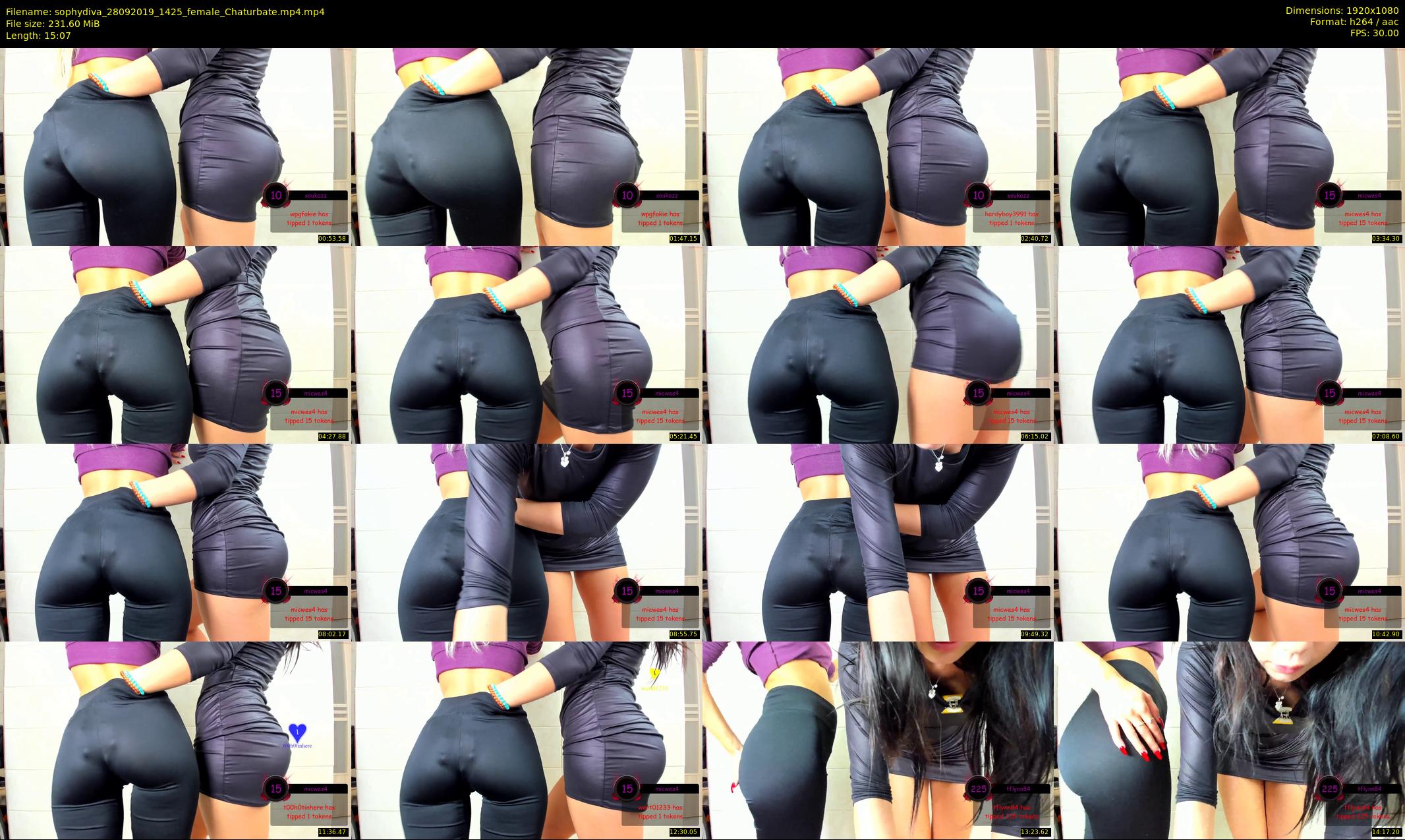 sophydiva — 16 minute Chaturbate female cam show recording, 1080p, Sep 28, 2019