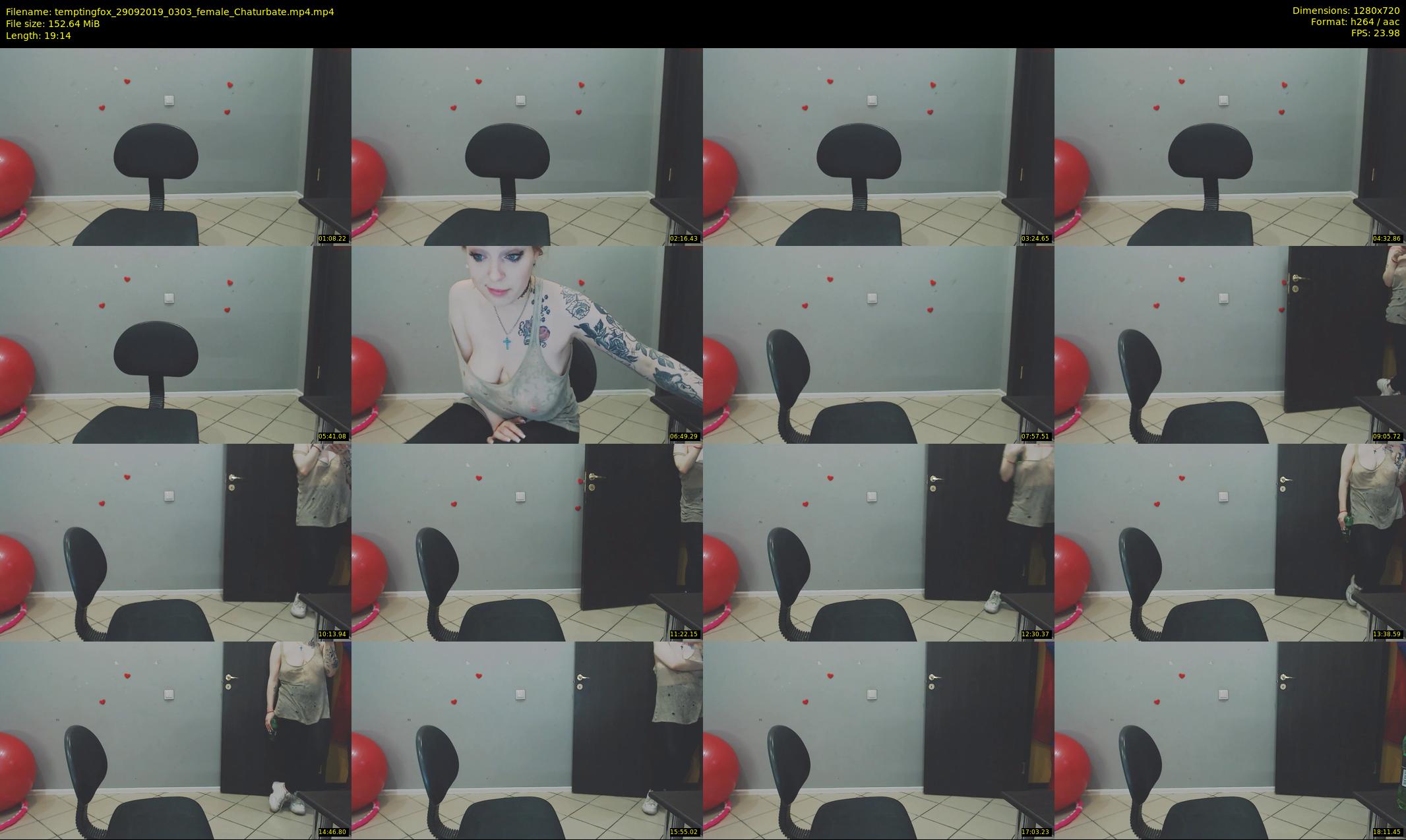 temptingfox — 20 minute Chaturbate female cam show recording, 720p, Sep 29, 2019