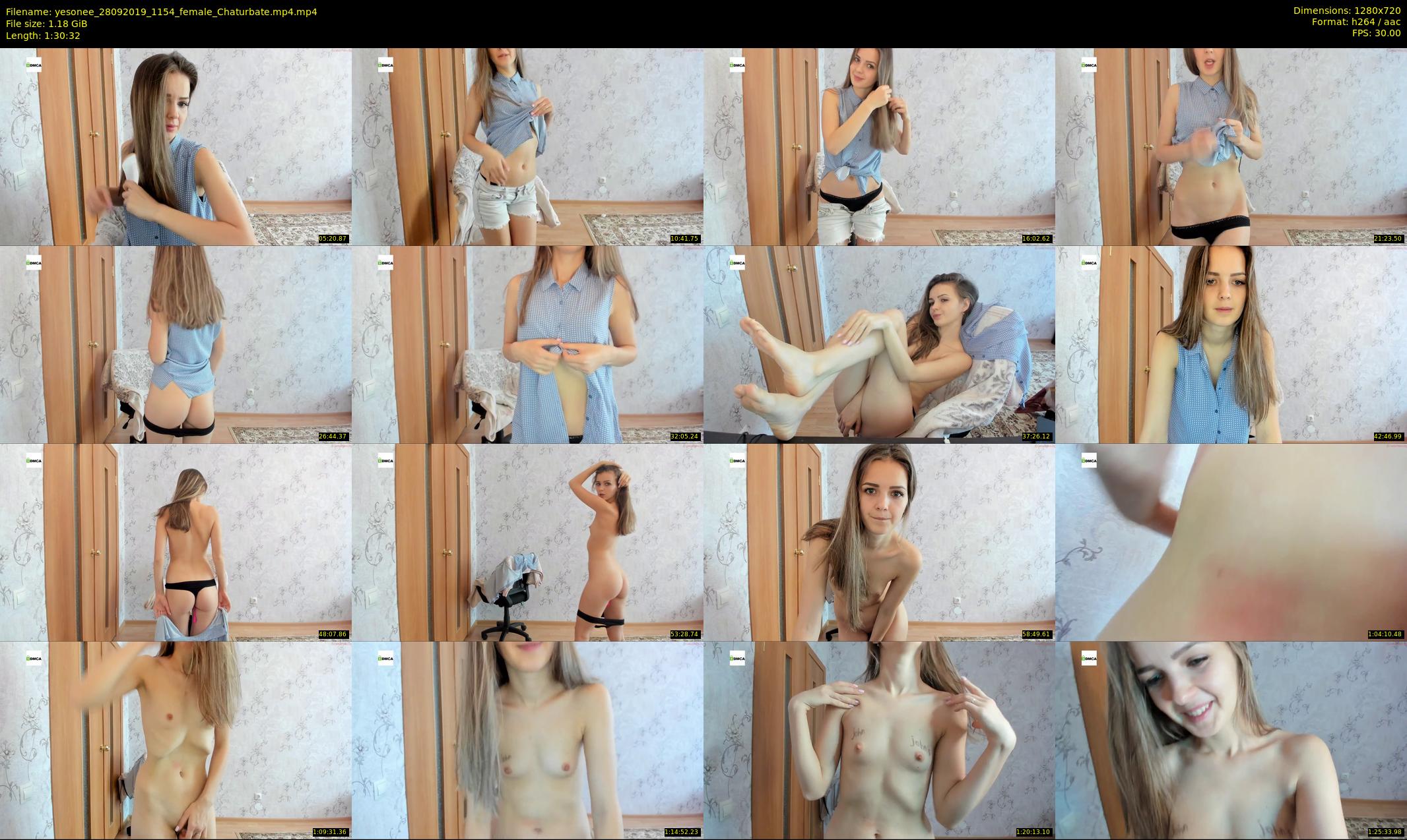 yesonee — 91 minute Chaturbate female cam show recording, 720p, Sep 28, 2019