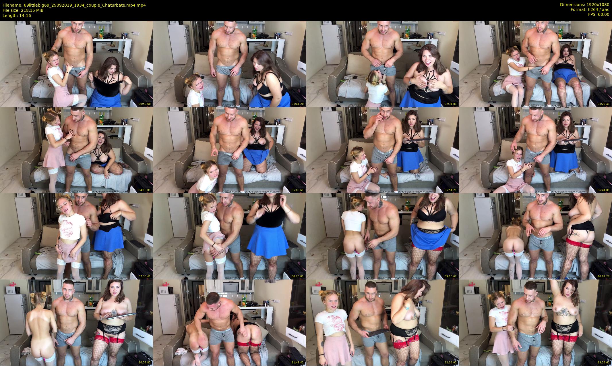 69littlebig69 — 15 minute Chaturbate couple cam show recording, 1080p, Sep 29, 2019
