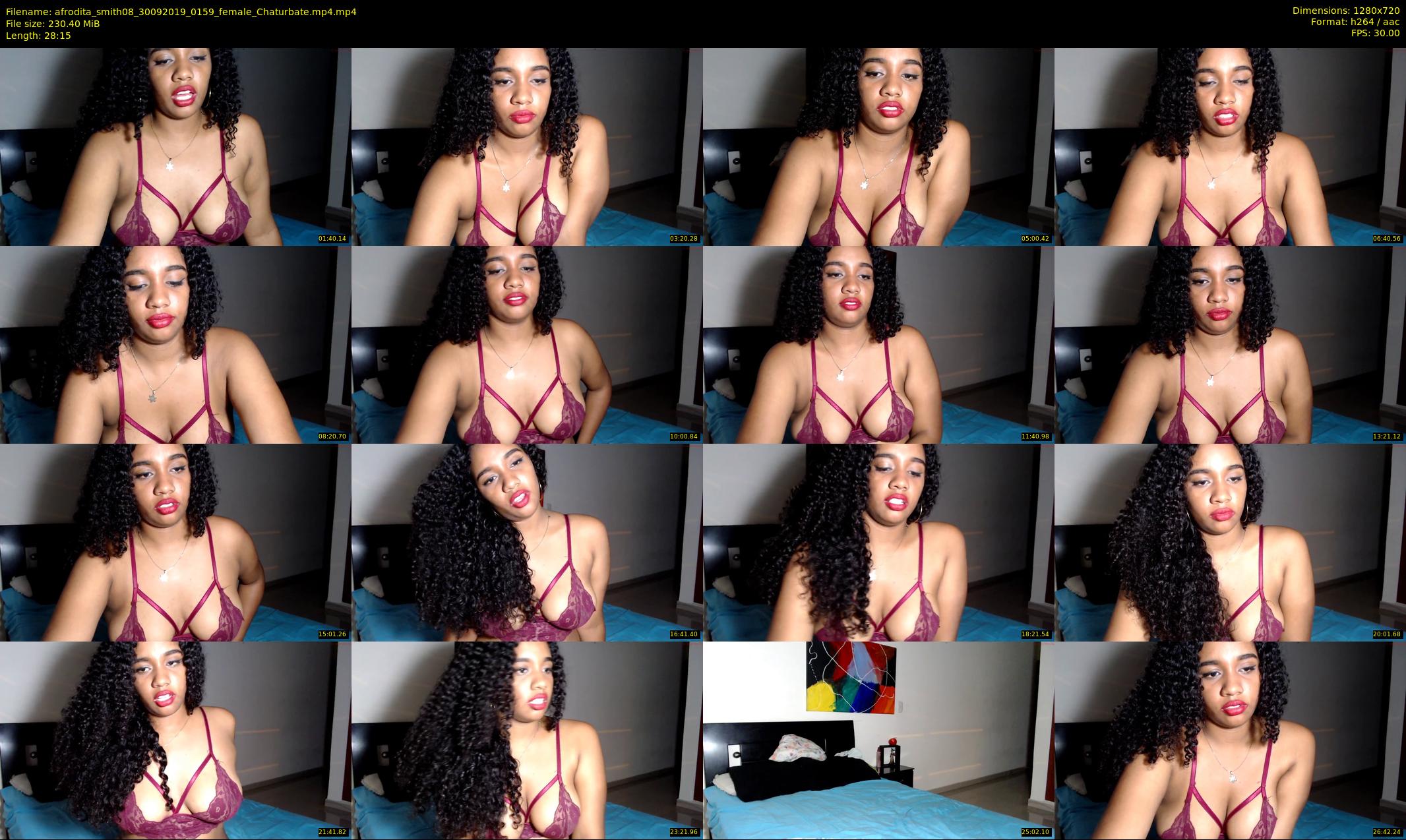 afrodita_smith08 — 29 minute Chaturbate female cam show recording, 720p, Sep 30, 2019