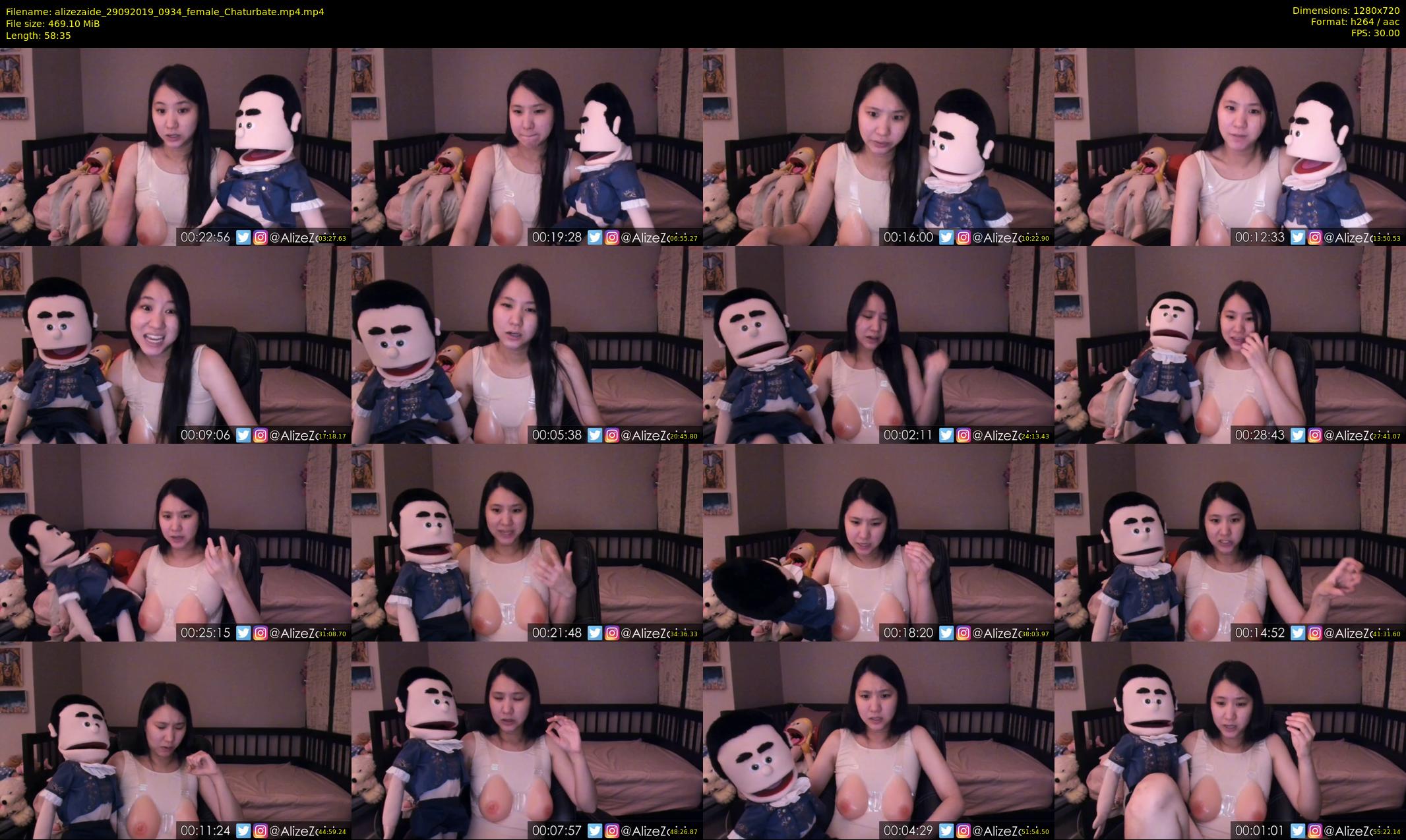 alizezaide — 59 minute Chaturbate female cam show recording, 720p, Sep 29, 2019