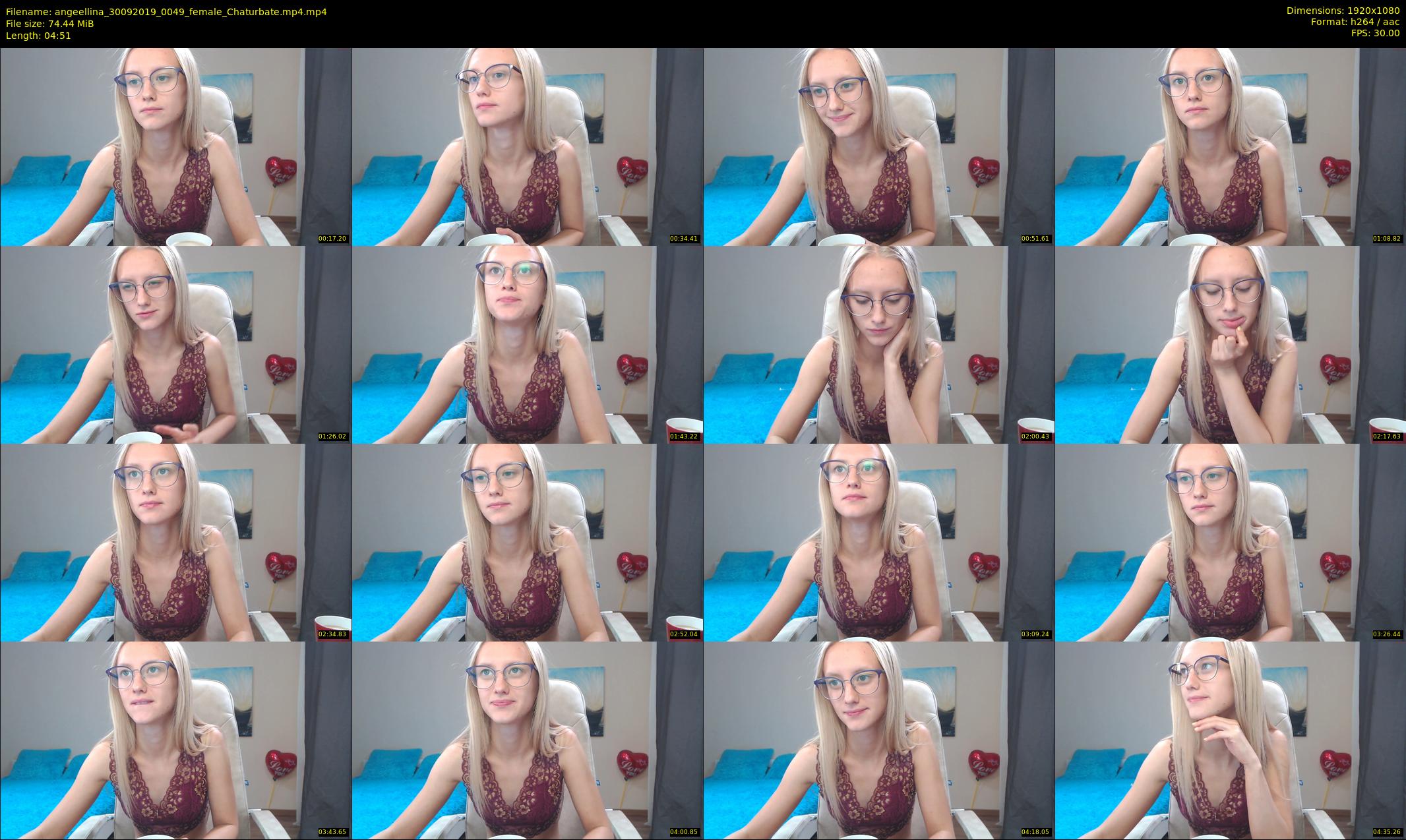 angeellina — 5 minute Chaturbate female cam show recording, 1080p, Sep 30, 2019