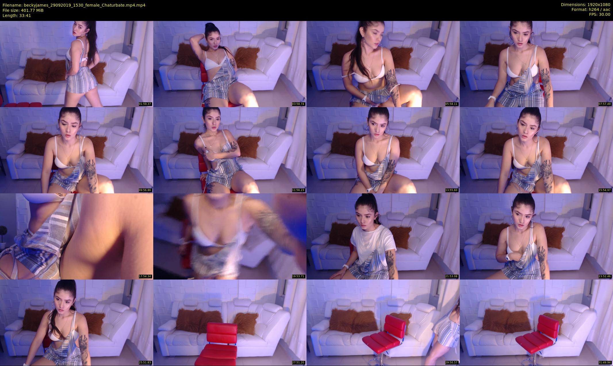beckyjames — 34 minute Chaturbate female cam show recording, 1080p, Sep 29, 2019
