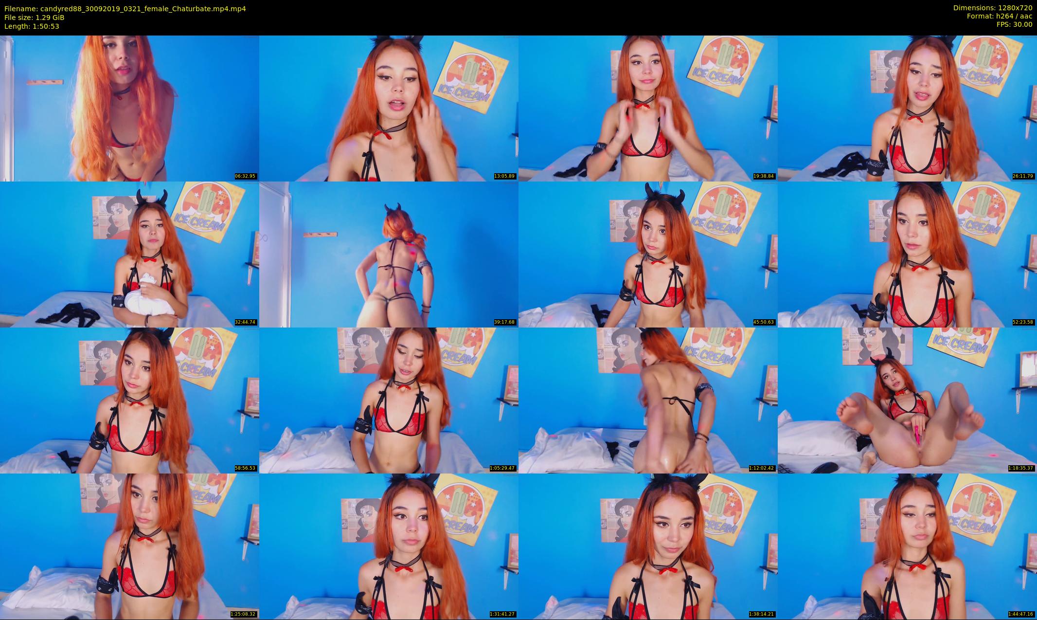 candyred88 — 111 minute Chaturbate female cam show recording, 720p, Sep 30, 2019