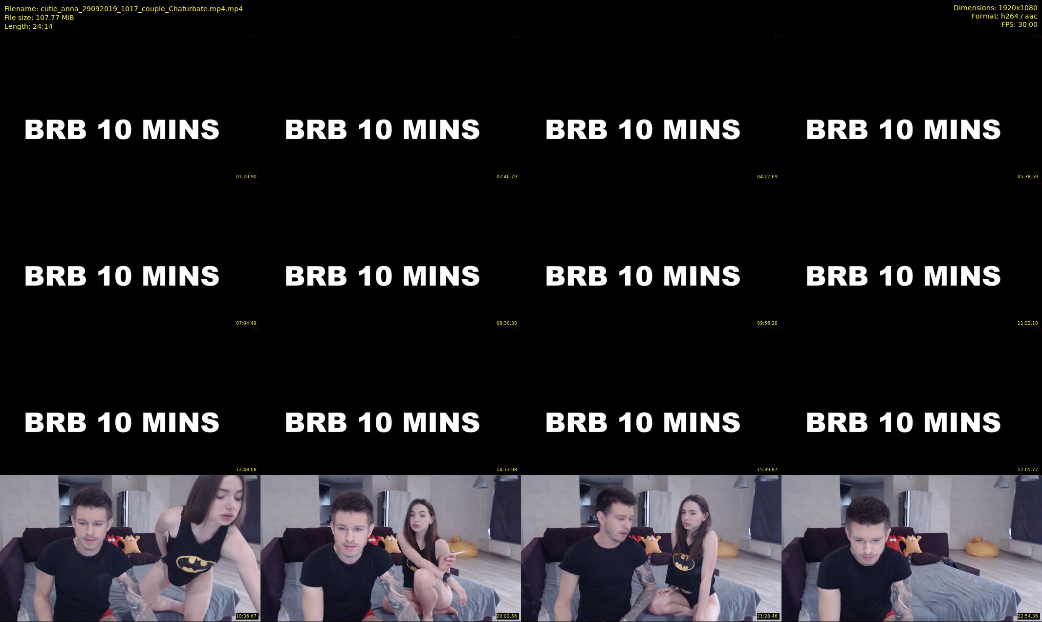 cutie_anna — 25 minute Chaturbate couple cam show recording, 1080p, Sep 29, 2019