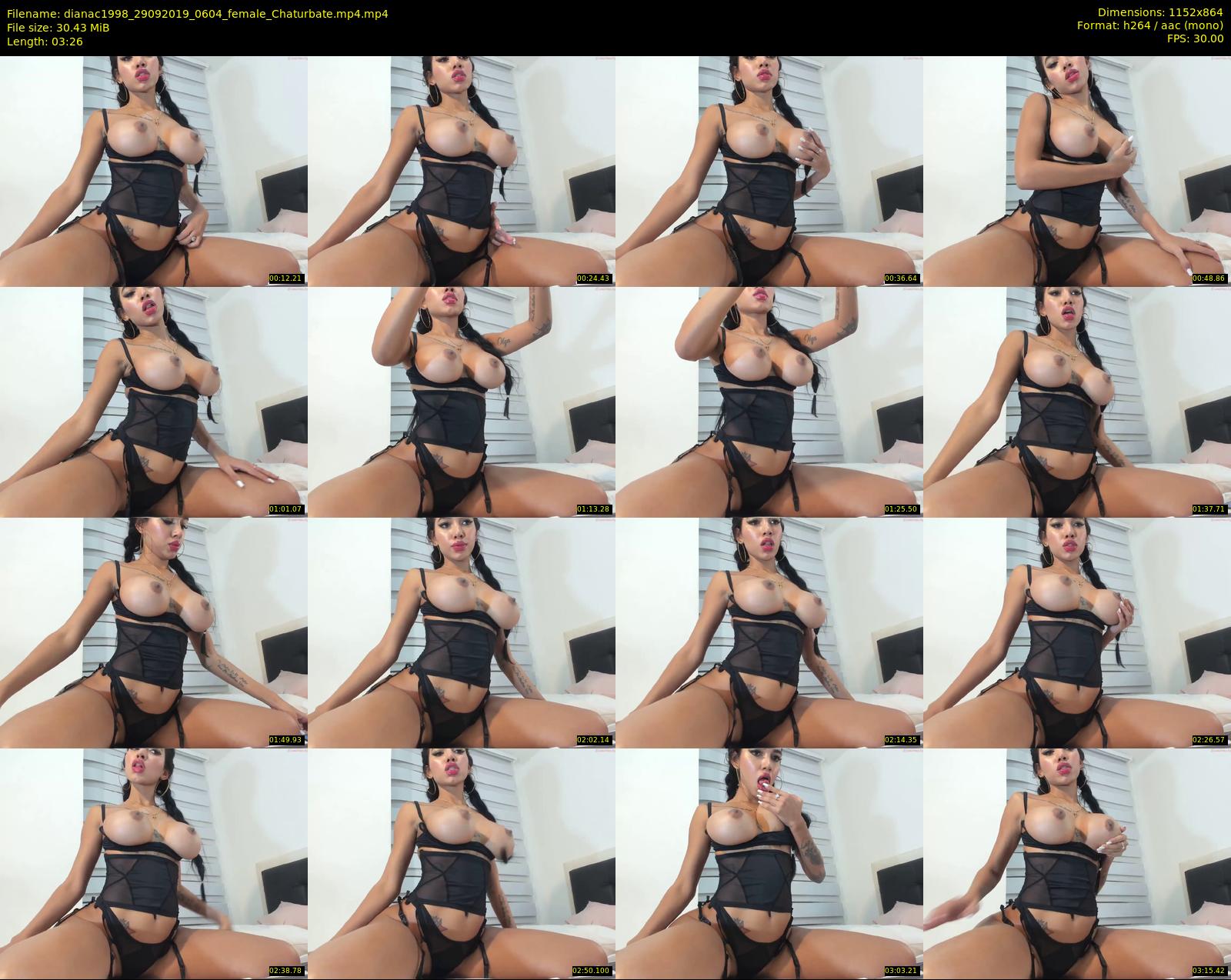 dianac1998 — 4 minute Chaturbate female cam show recording, 720p, Sep 29, 2019