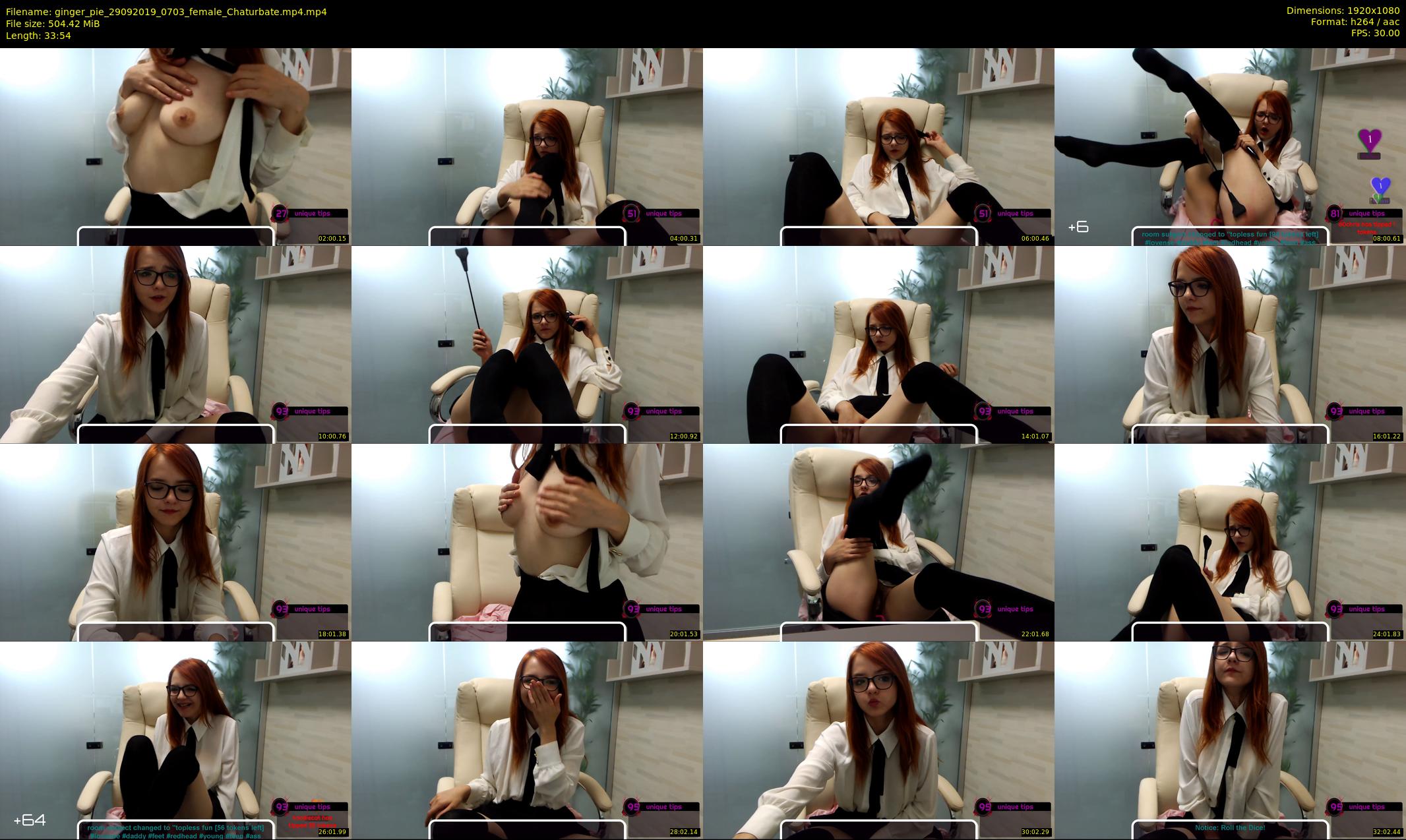 ginger_pie — 34 minute Chaturbate female cam show recording, 1080p, Sep 29, 2019