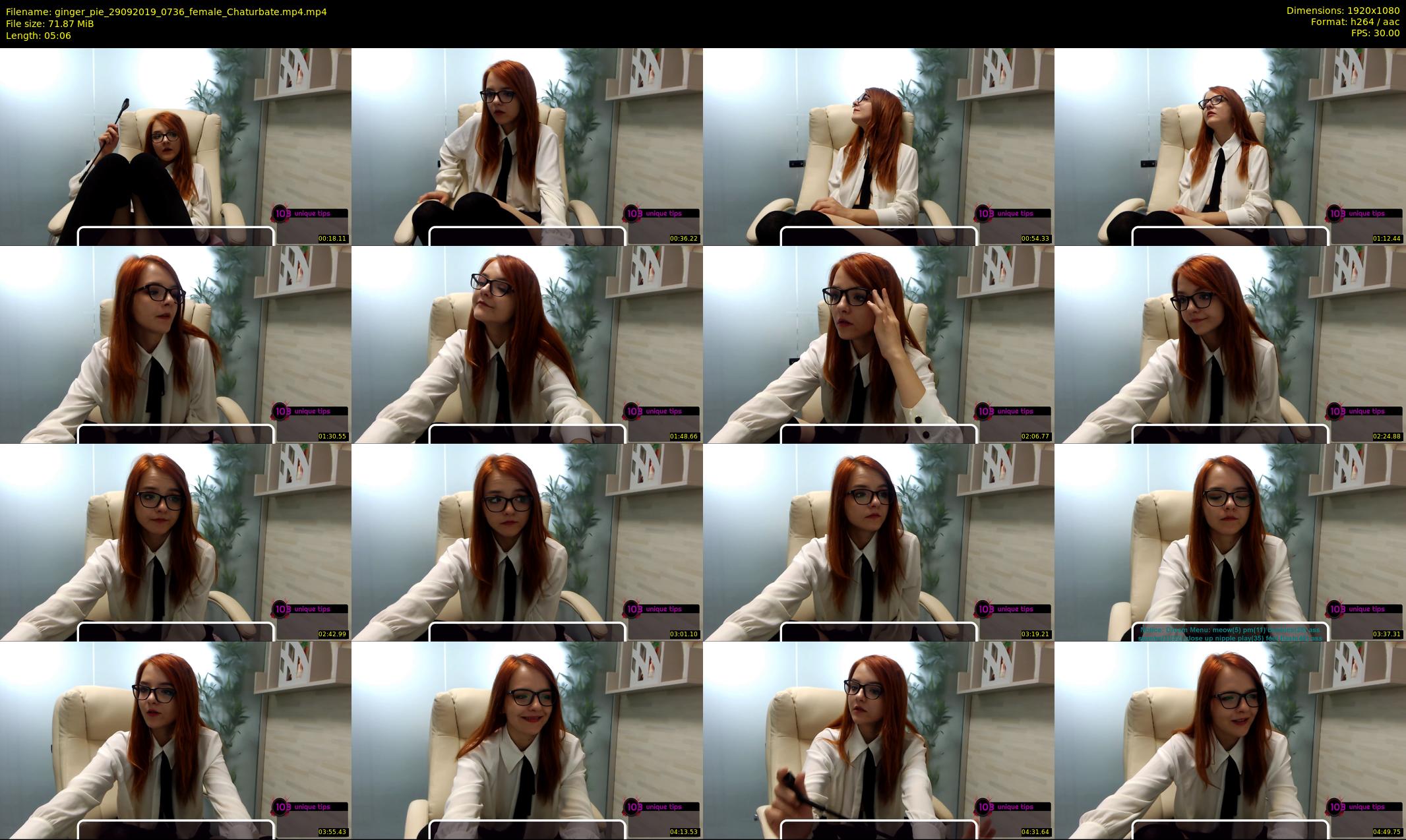 ginger_pie — 6 minute Chaturbate female cam show recording, 1080p, Sep 29, 2019