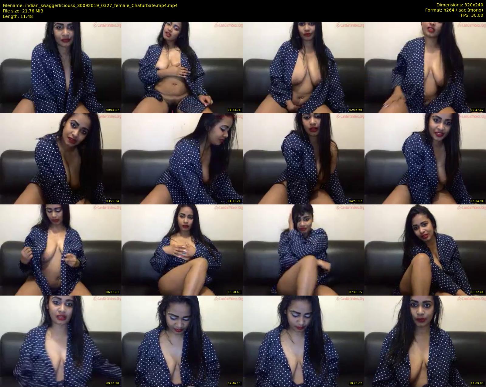 indian_swaggerliciousx — 12 minute Chaturbate female cam show recording, SD, Sep 30, 2019