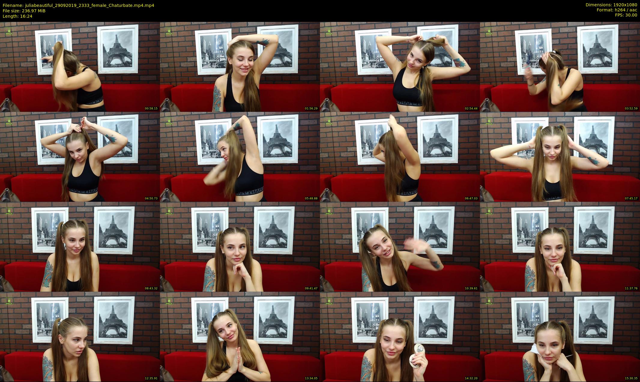 juliabeautiful — 17 minute Chaturbate female cam show recording, 1080p, Sep 29, 2019