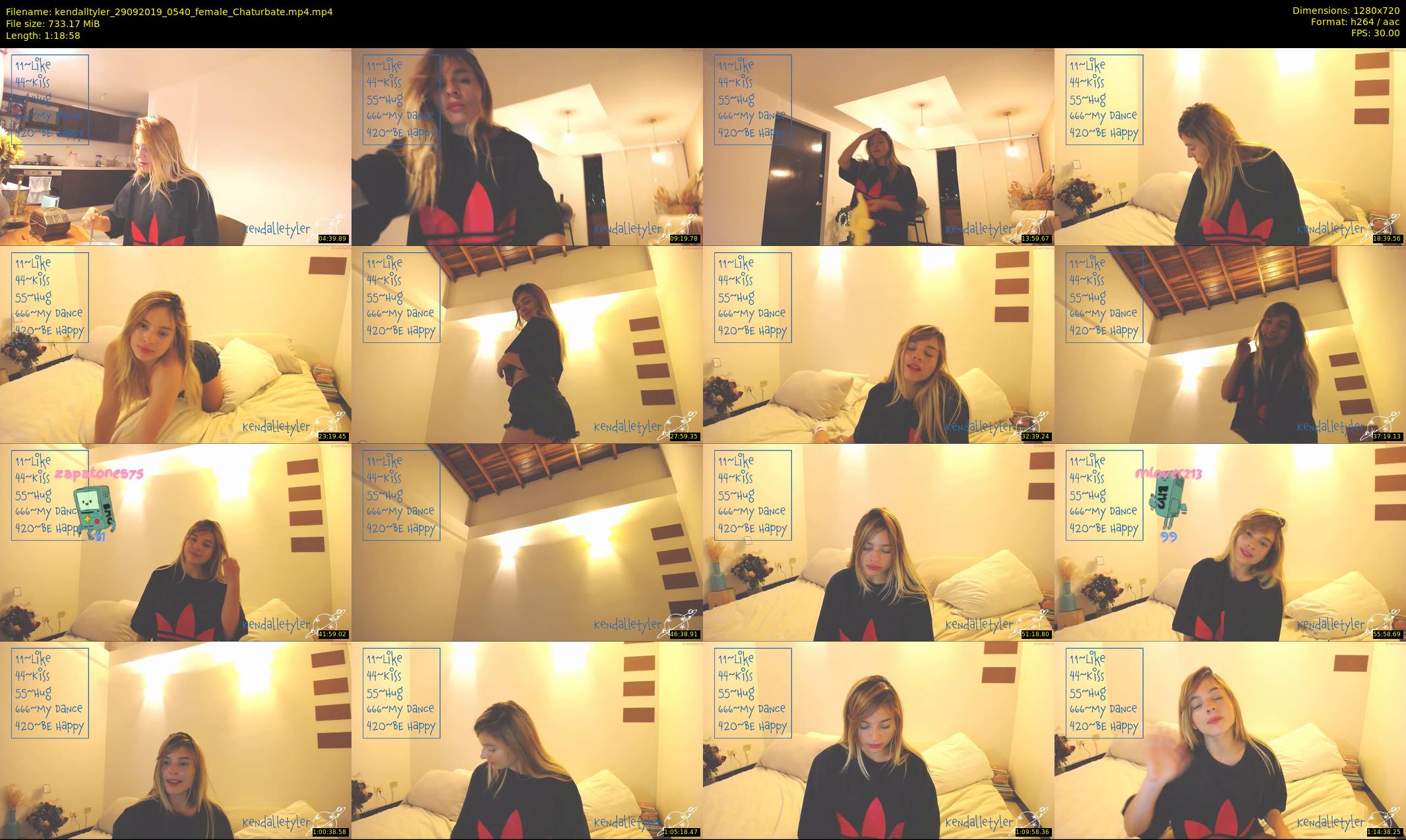 kendalltyler — 79 minute Chaturbate female cam show recording, 720p, Sep 29, 2019