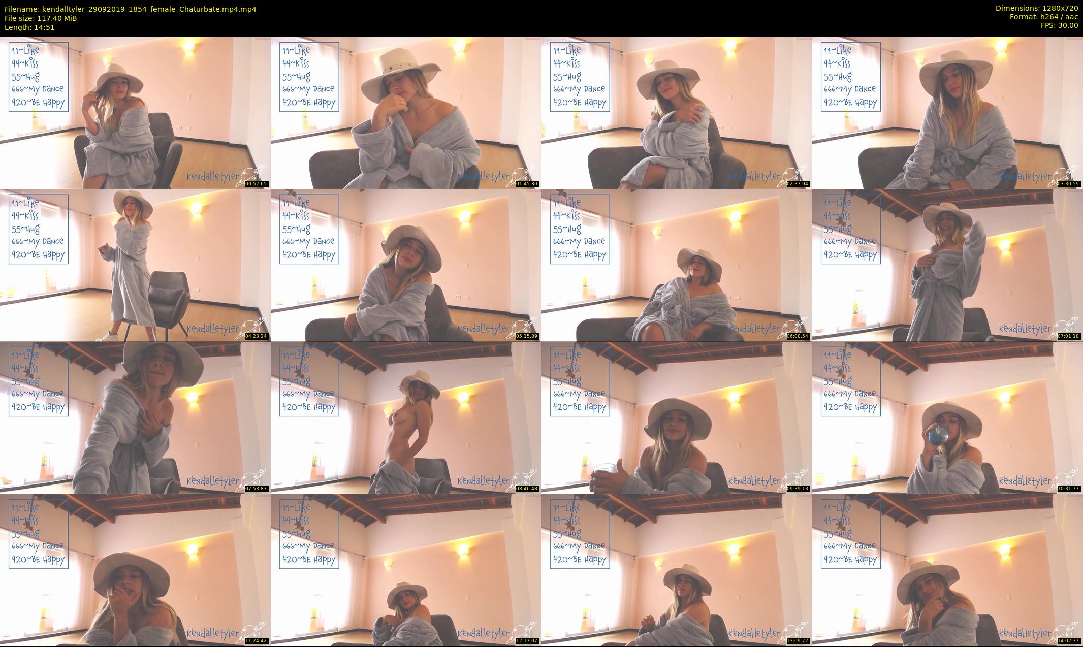 kendalltyler — 15 minute Chaturbate female cam show recording, 720p, Sep 29, 2019