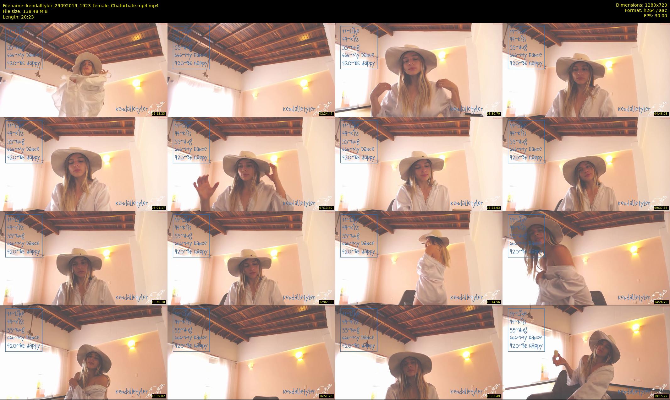 kendalltyler — 21 minute Chaturbate female cam show recording, 720p, Sep 29, 2019