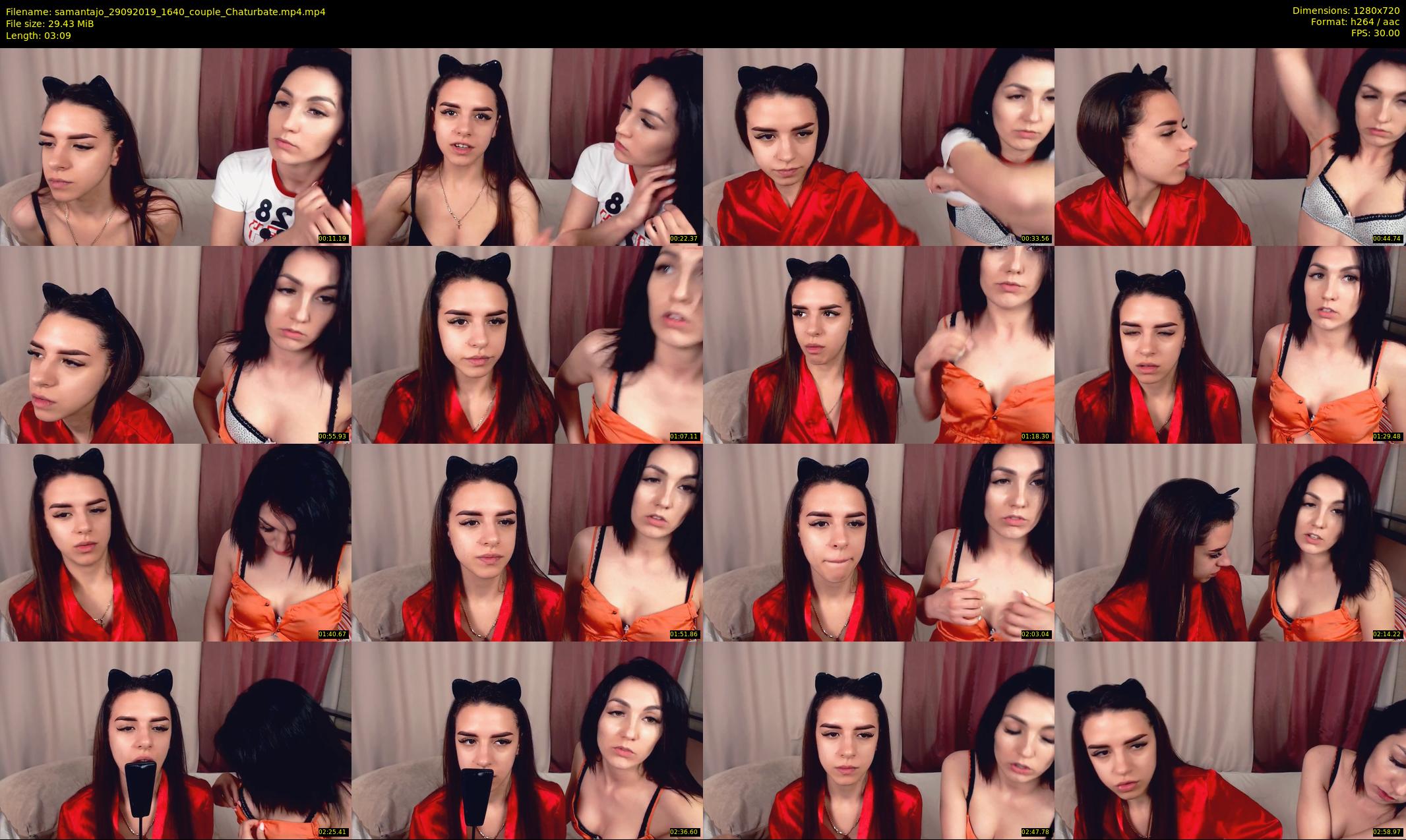 samantajo — 4 minute Chaturbate female cam show recording, 720p, Sep 29, 2019