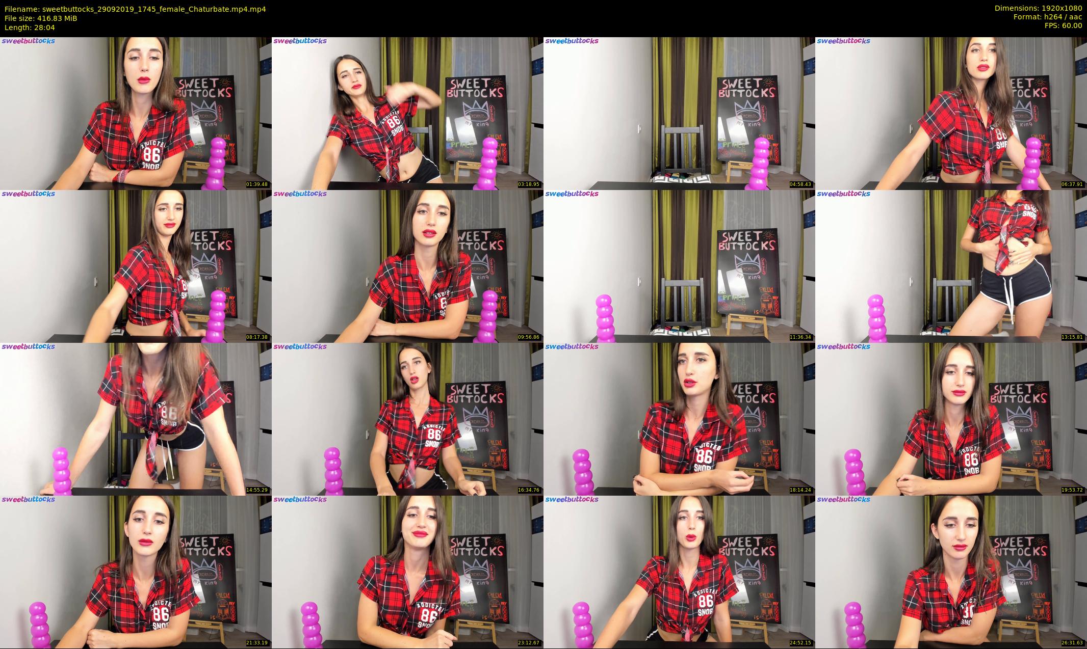 sweetbuttocks — 29 minute Chaturbate female cam show recording, 1080p, Sep 29, 2019