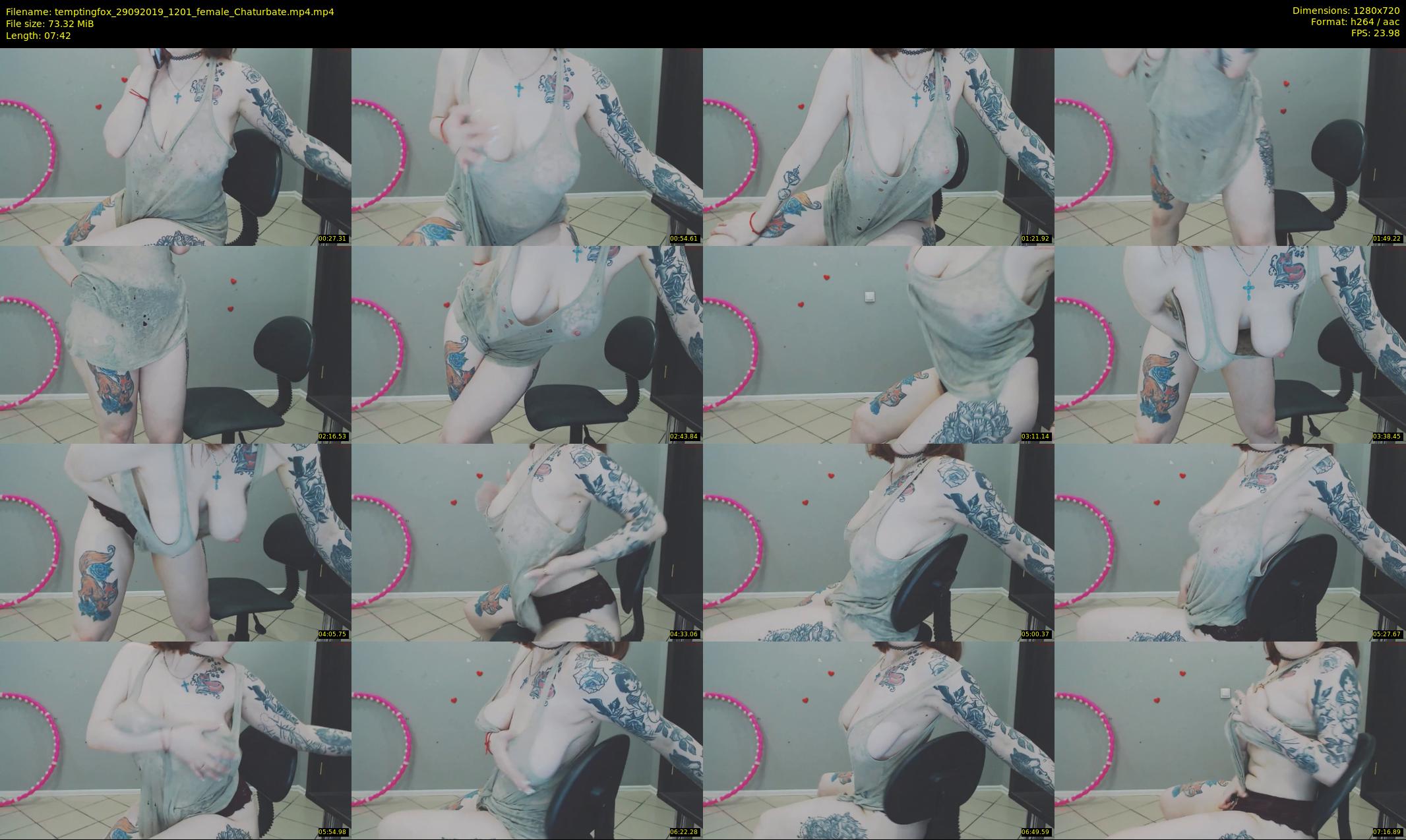 temptingfox — 8 minute Chaturbate female cam show recording, 720p, Sep 29, 2019