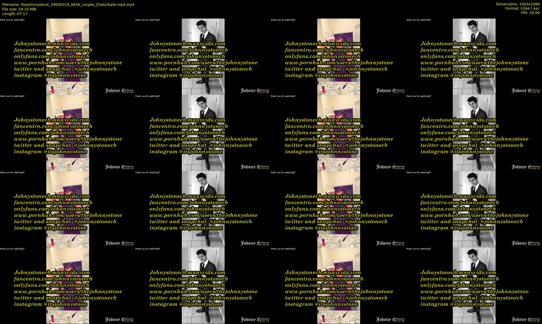 thejohnnystone — 8 minute Chaturbate male cam show recording, 1080p, Sep 29, 2019
