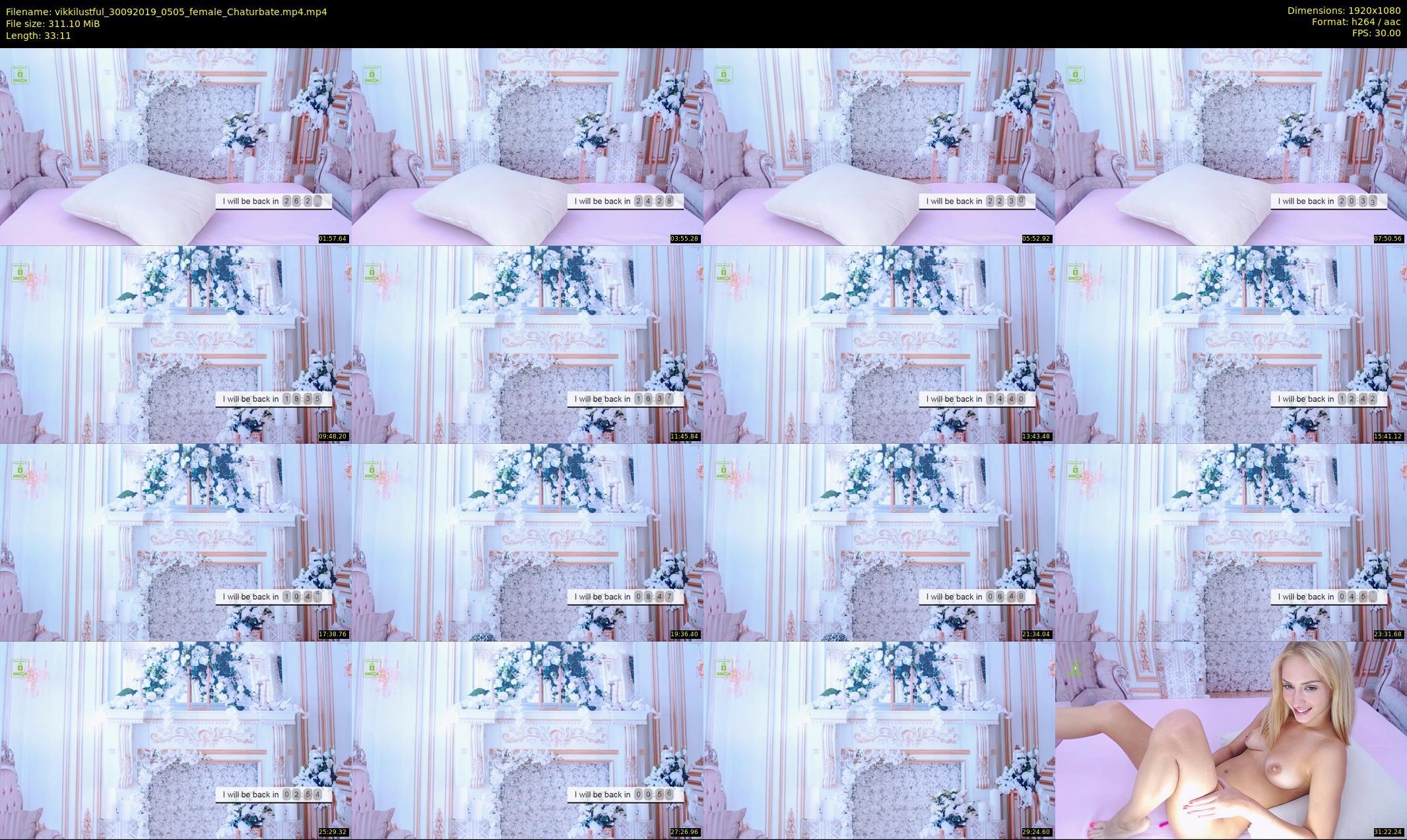 vikkilustful — 34 minute Chaturbate female cam show recording, 1080p, Sep 30, 2019