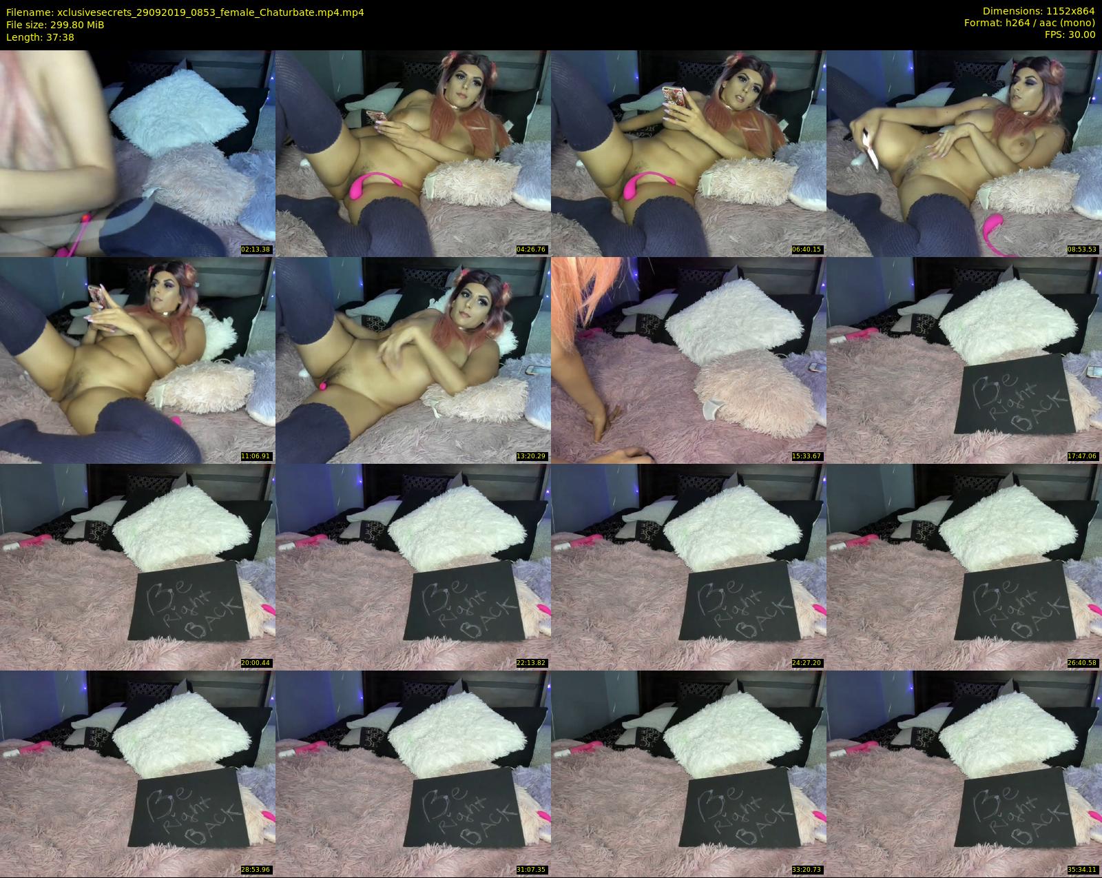 xclusivesecrets — 38 minute Chaturbate female cam show recording, 720p, Sep 29, 2019
