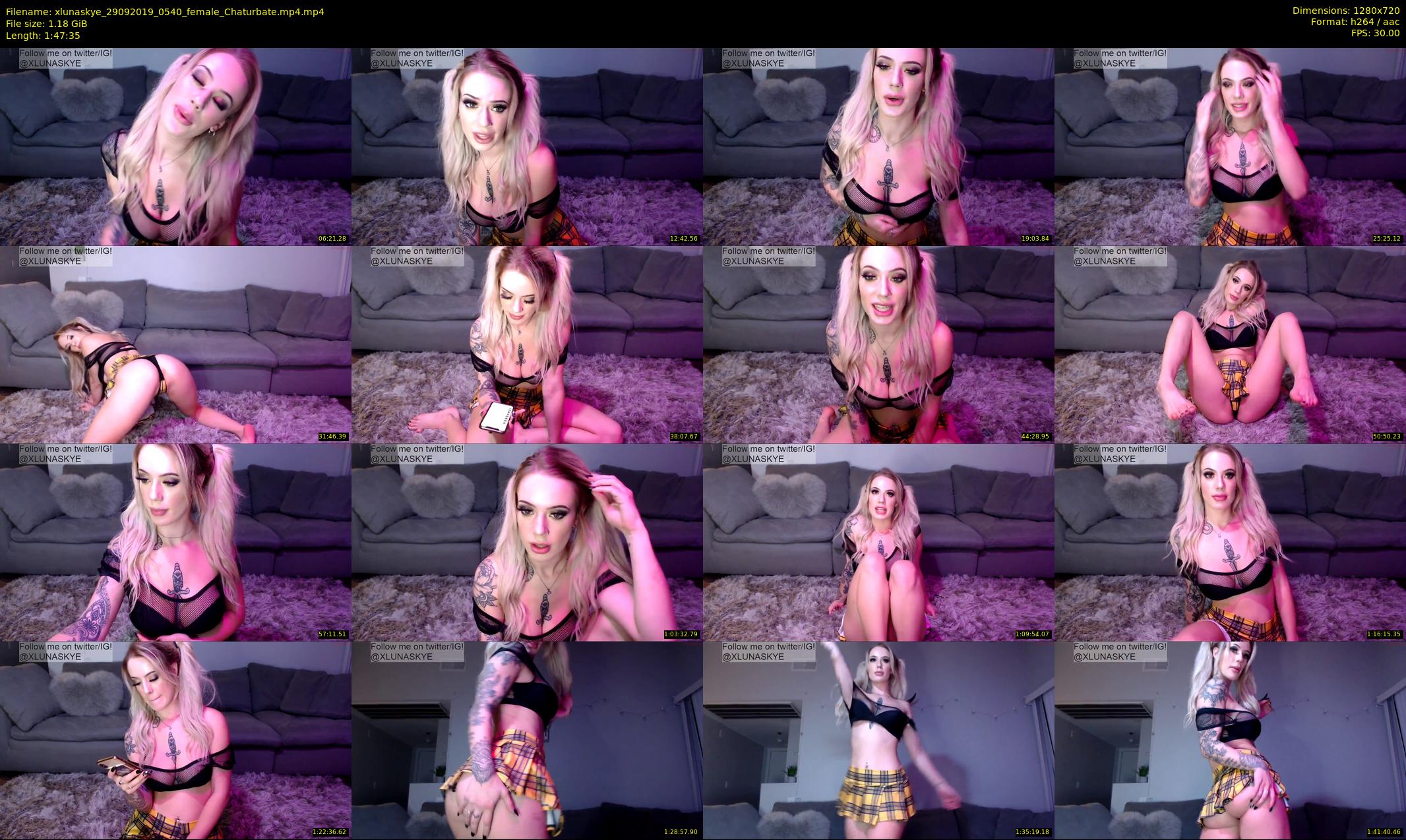 xlunaskye — 108 minute Chaturbate female cam show recording, 720p, Sep 29, 2019