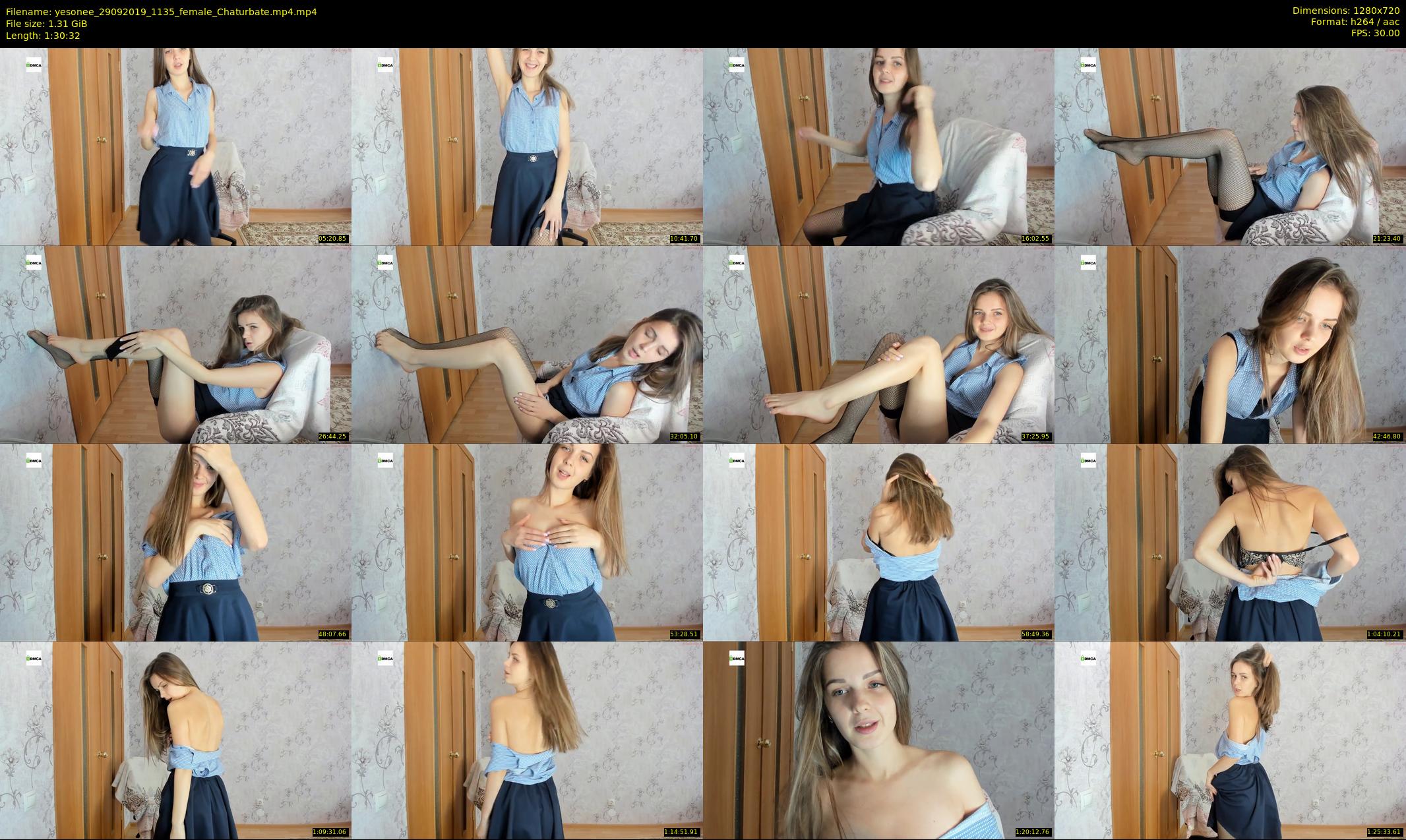 yesonee — 91 minute Chaturbate female cam show recording, 720p, Sep 29, 2019