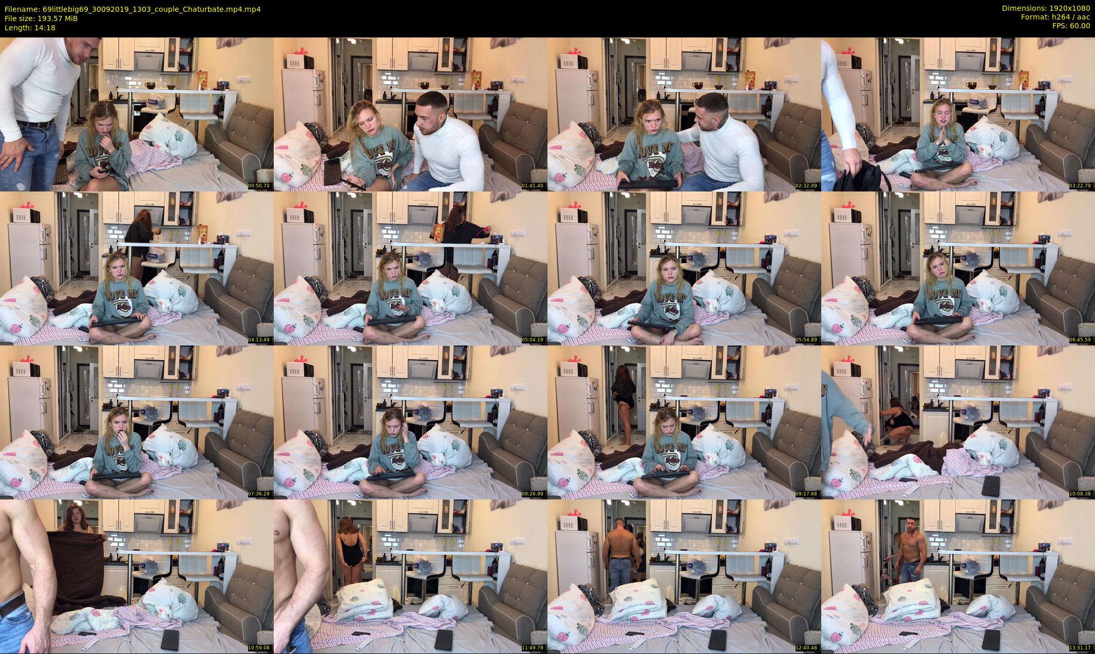 69littlebig69 — 15 minute Chaturbate couple cam show recording, 1080p, Sep 30, 2019