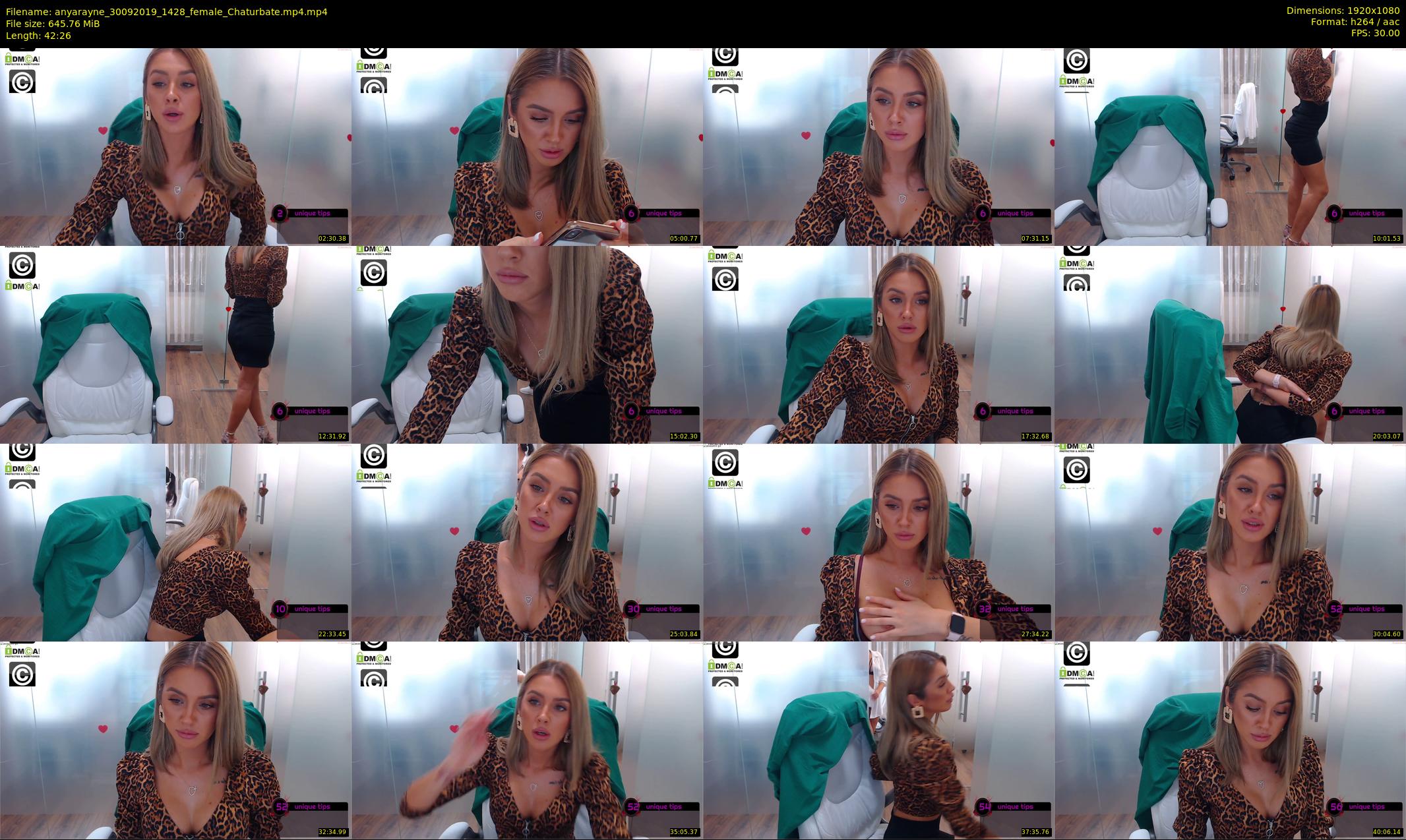anyarayne — 43 minute Chaturbate female cam show recording, 1080p, Sep 30, 2019