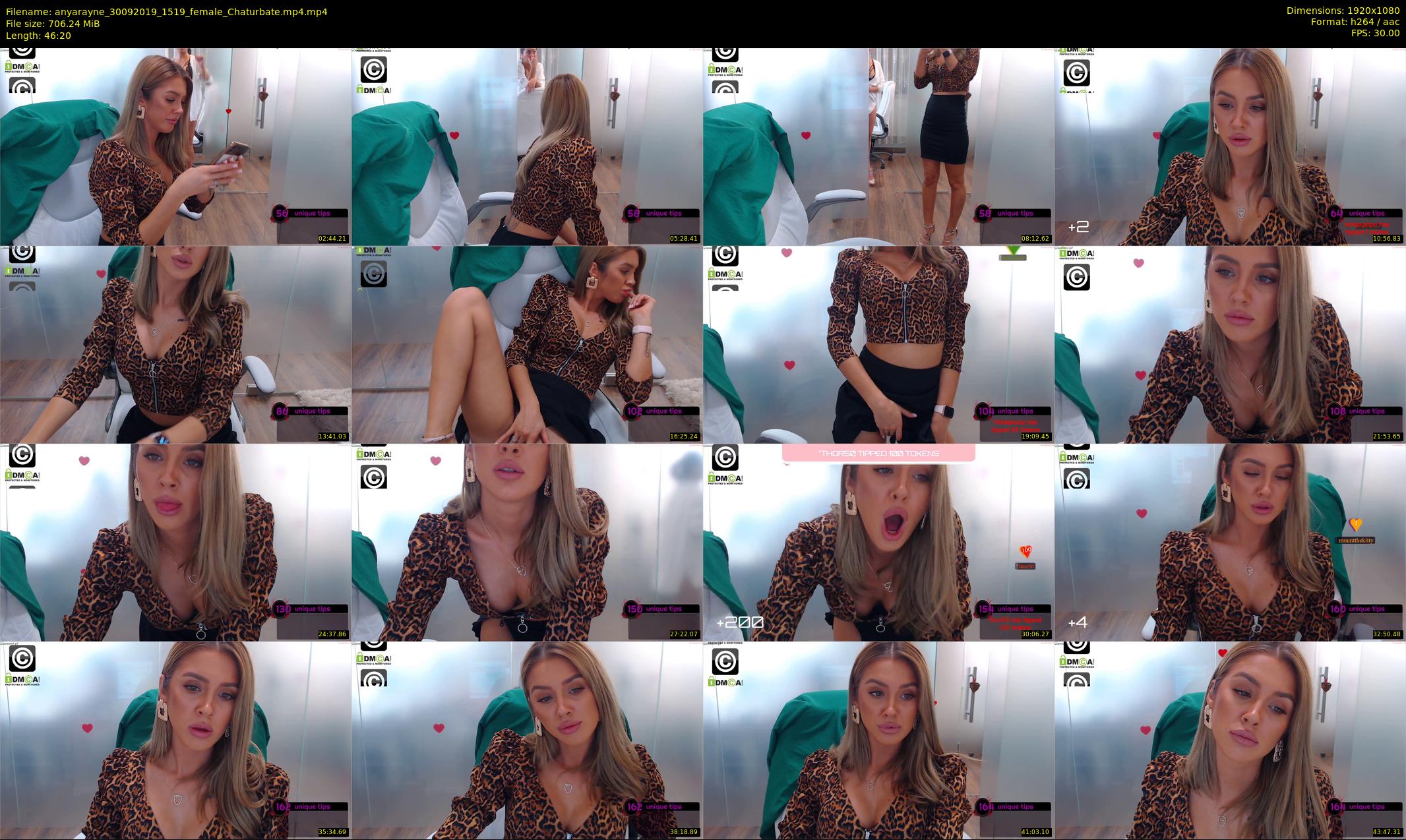 anyarayne — 47 minute Chaturbate female cam show recording, 1080p, Sep 30, 2019