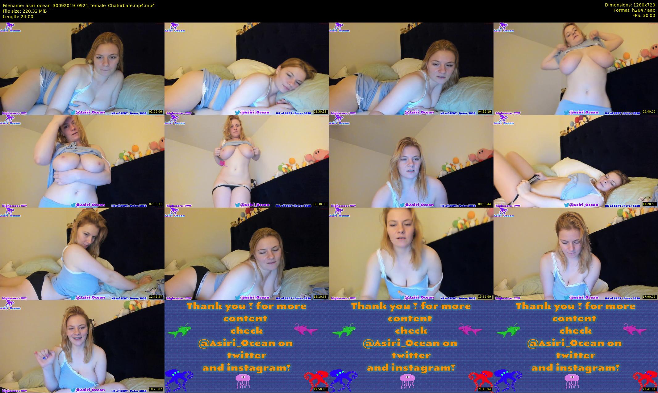 asiri_ocean — 24 minute Chaturbate female cam show recording, 720p, Sep 30, 2019