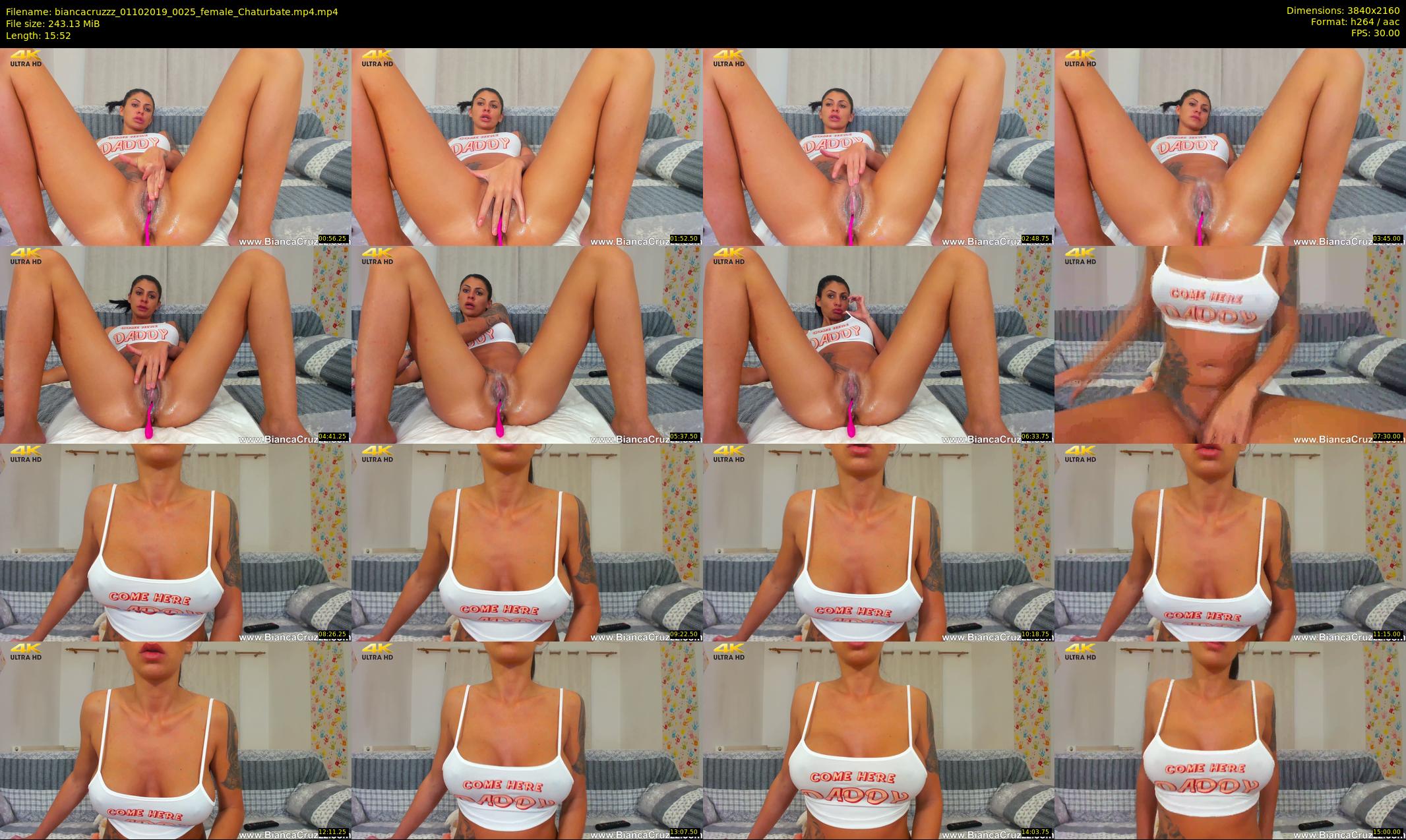 biancacruzzz — 16 minute Chaturbate female cam show recording, 4K, Oct 1, 2019