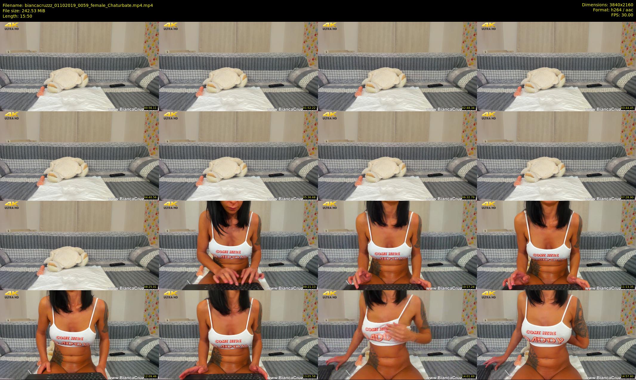 biancacruzzz — 16 minute Chaturbate female cam show recording, 4K, Oct 1, 2019