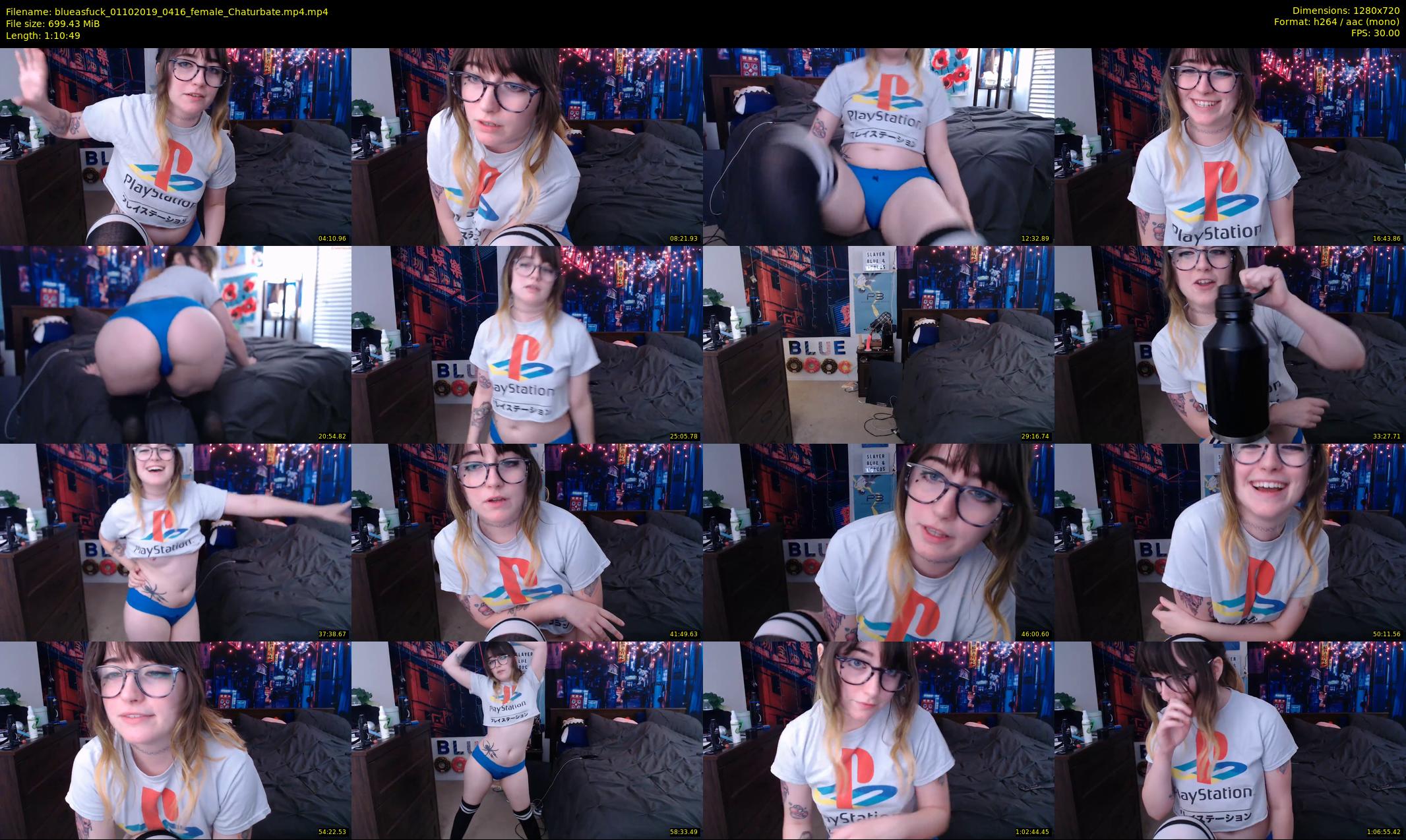 blueasfuck — 71 minute Chaturbate female cam show recording, 720p, Oct 1, 2019