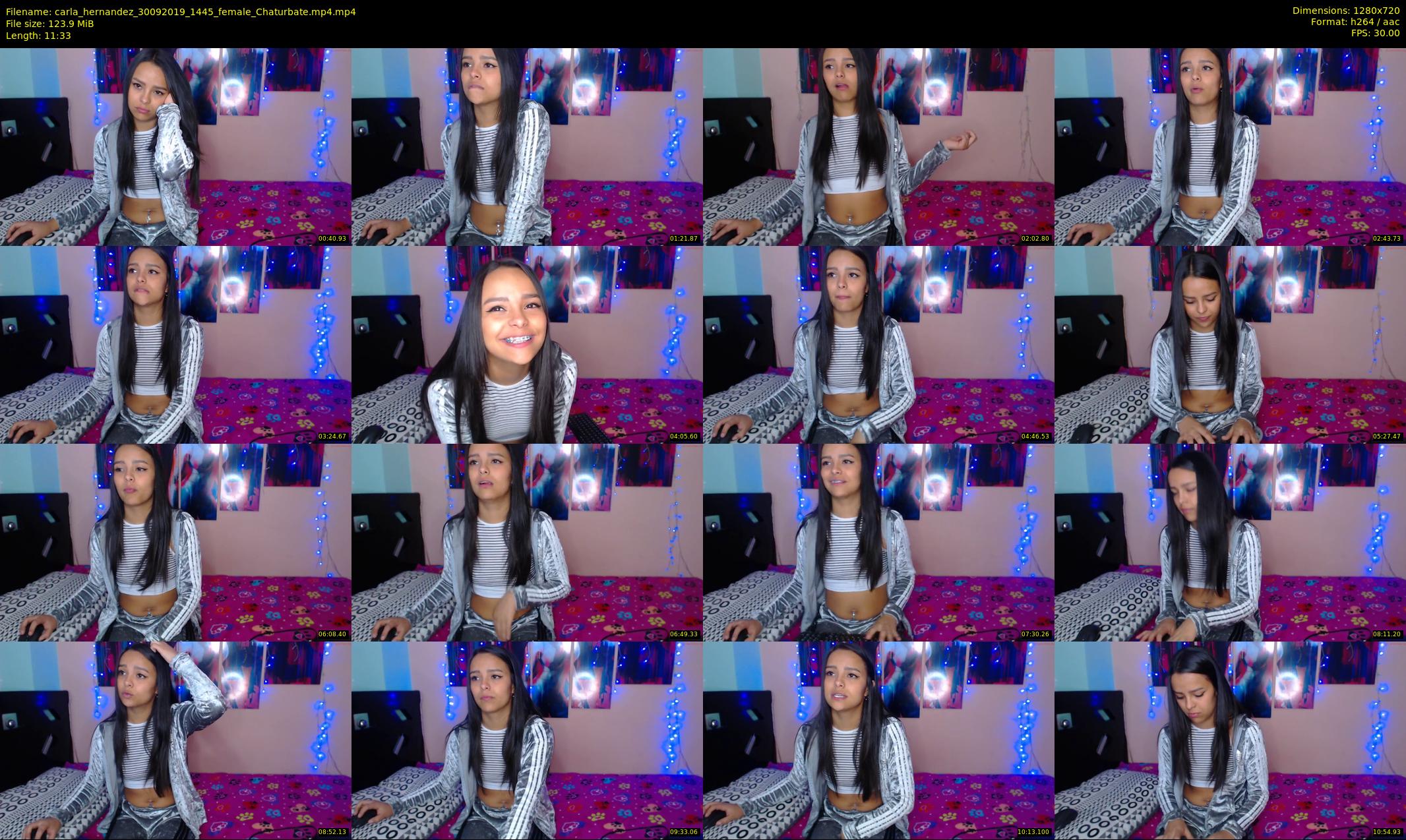 carla_hernandez — 12 minute Chaturbate female cam show recording, 720p, Sep 30, 2019
