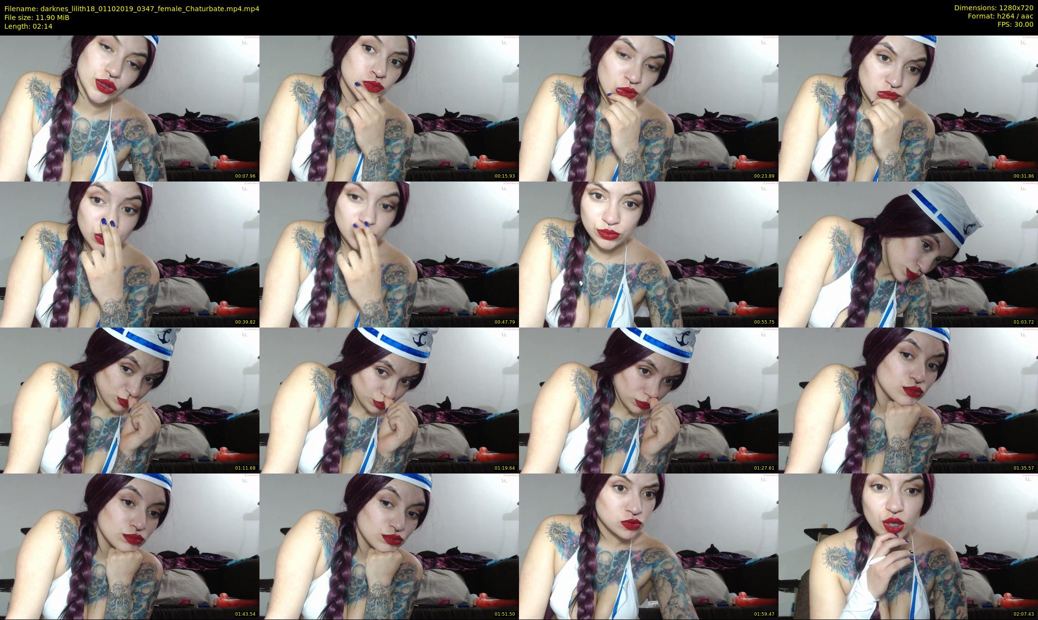 darknes_lilith18 — 3 minute Chaturbate female cam show recording, 720p, Oct 1, 2019