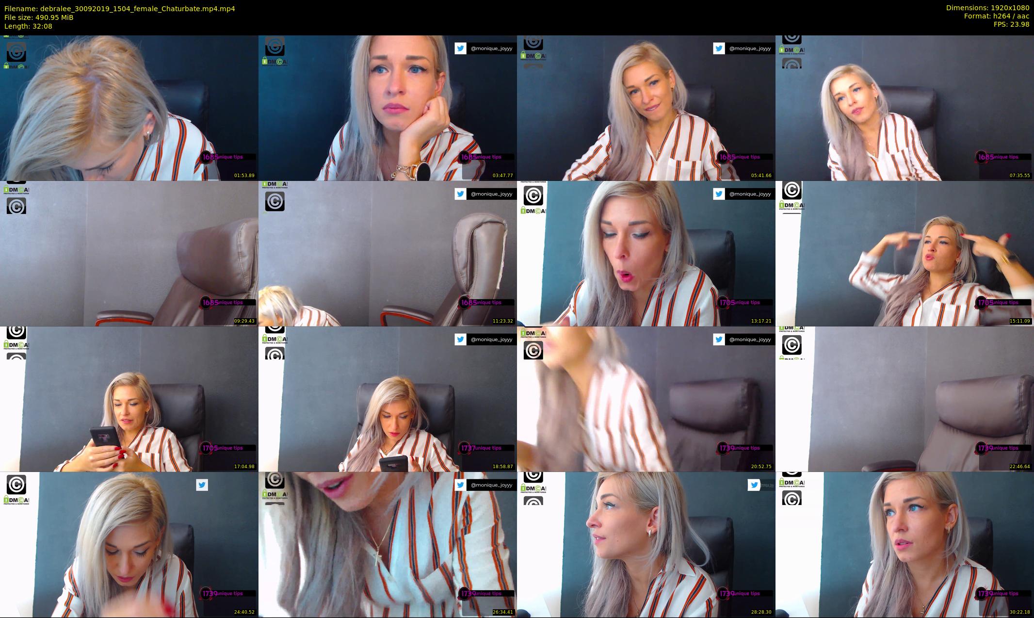 debralee — 33 minute Chaturbate female cam show recording, 1080p, Sep 30, 2019