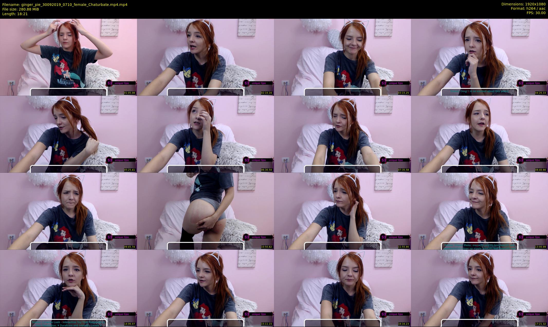 ginger_pie — 19 minute Chaturbate female cam show recording, 1080p, Sep 30, 2019