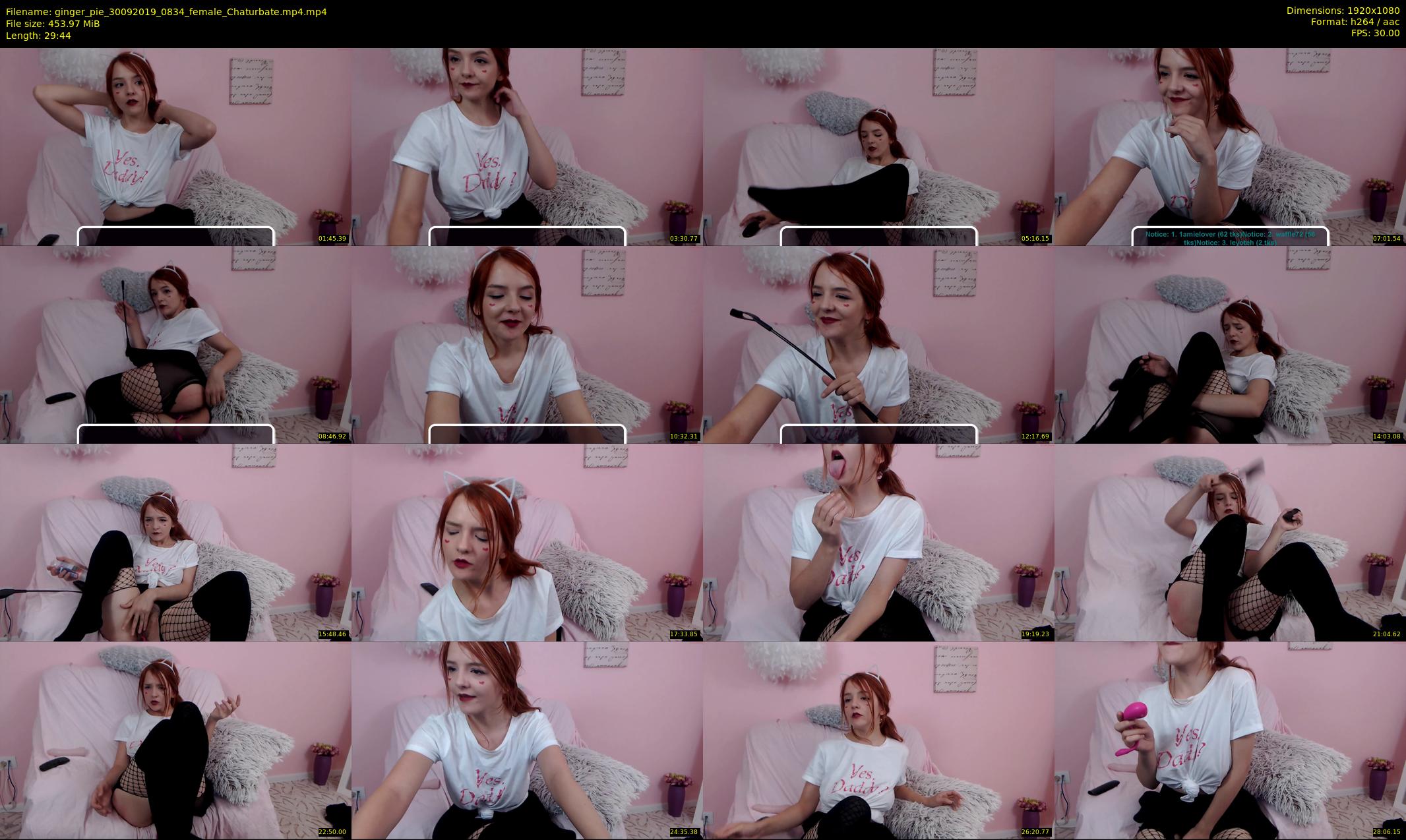 ginger_pie — 30 minute Chaturbate female cam show recording, 1080p, Sep 30, 2019