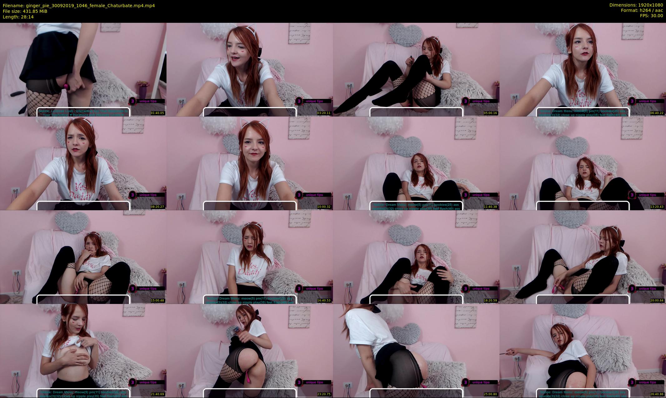 ginger_pie — 29 minute Chaturbate female cam show recording, 1080p, Sep 30, 2019