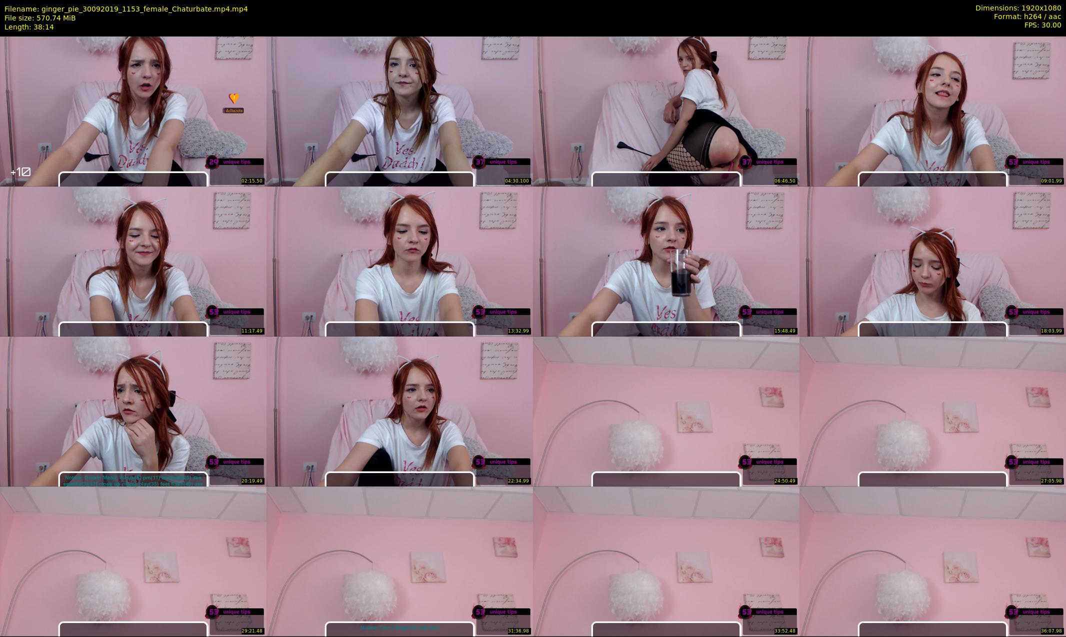 ginger_pie — 39 minute Chaturbate female cam show recording, 1080p, Sep 30, 2019
