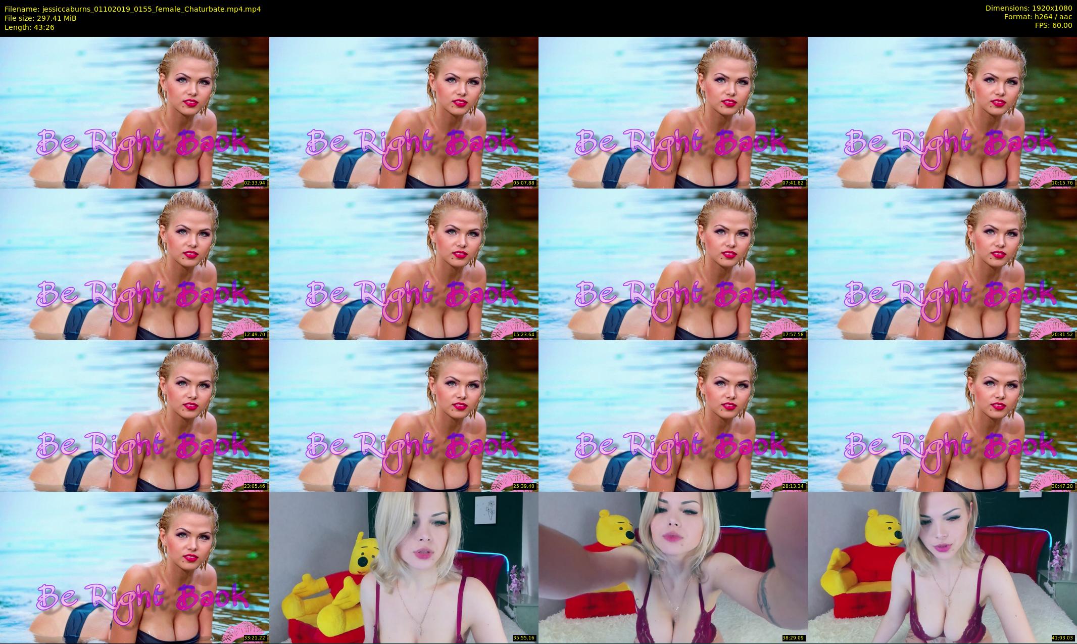 jessiccaburns — 44 minute Chaturbate female cam show recording, 1080p, Oct 1, 2019