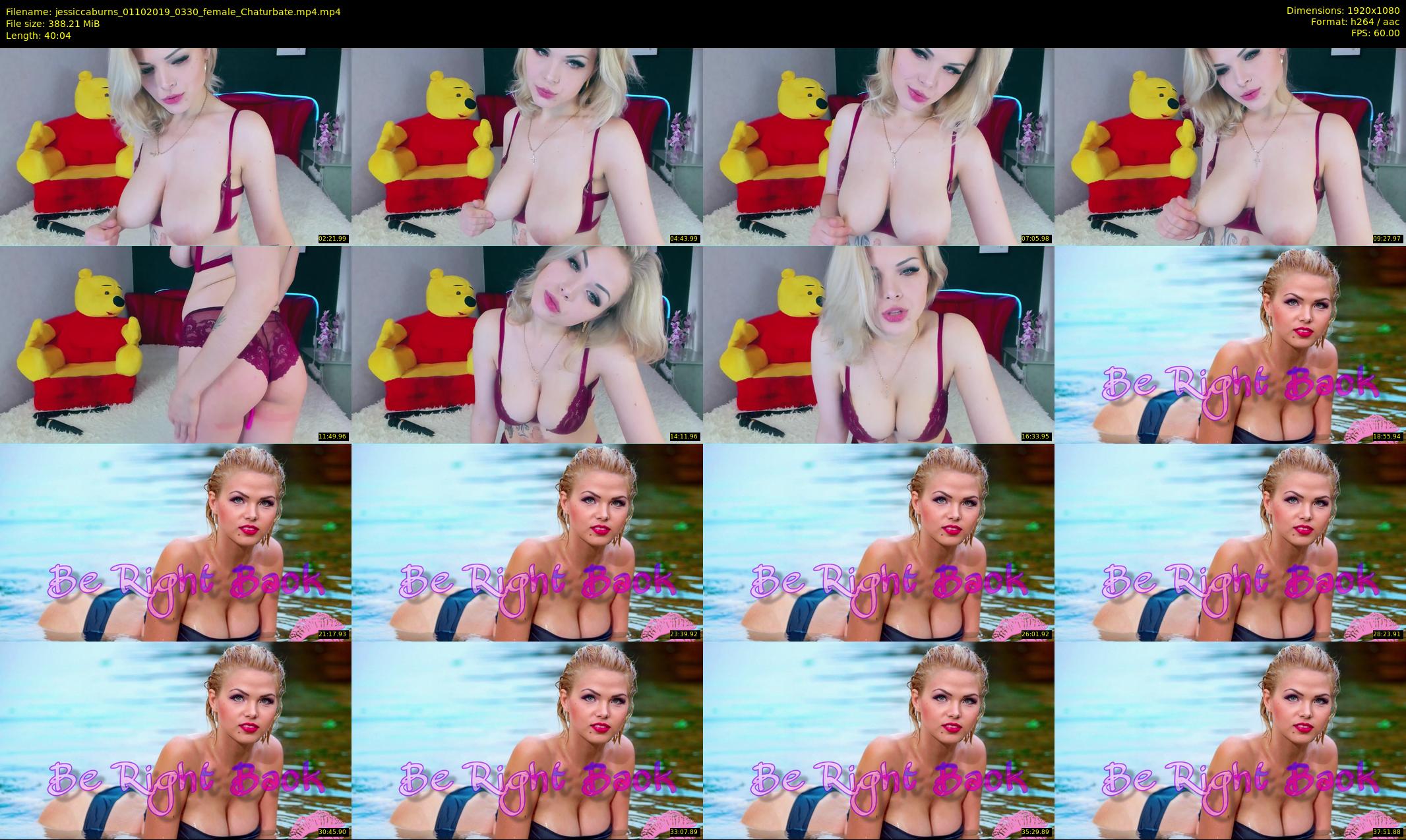 jessiccaburns — 41 minute Chaturbate female cam show recording, 1080p, Oct 1, 2019