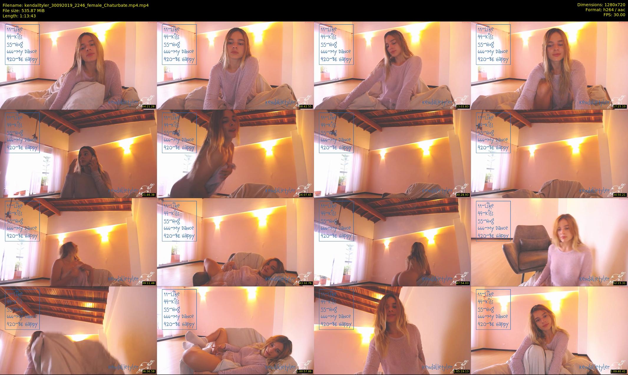 kendalltyler — 74 minute Chaturbate female cam show recording, 720p, Sep 30, 2019