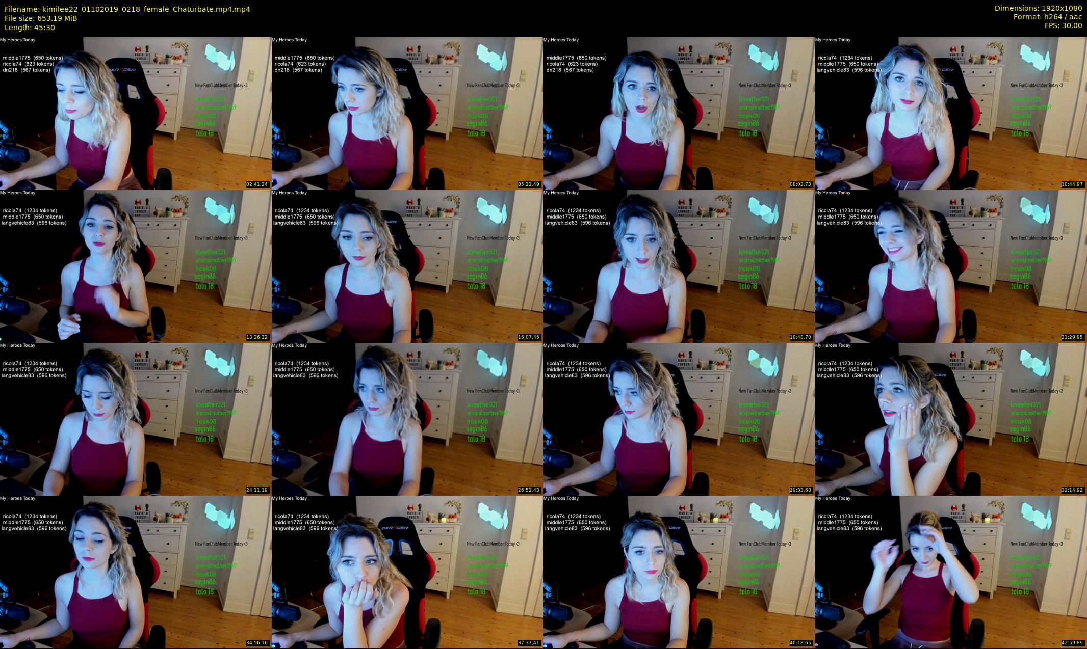 kimilee22 — 46 minute Chaturbate female cam show recording, 1080p, Oct 1, 2019