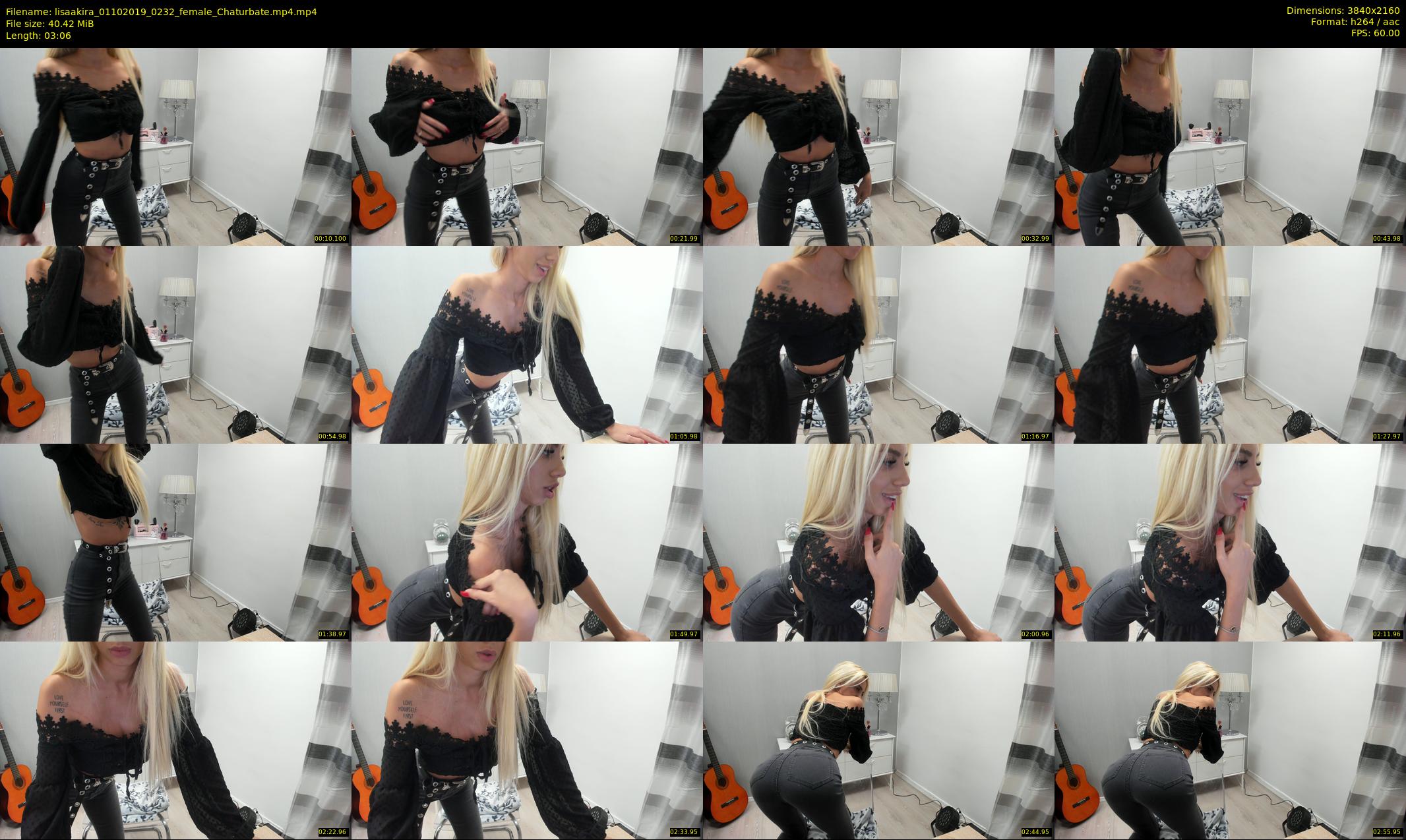 lisaakira — 4 minute Chaturbate female cam show recording, 4K, Oct 1, 2019