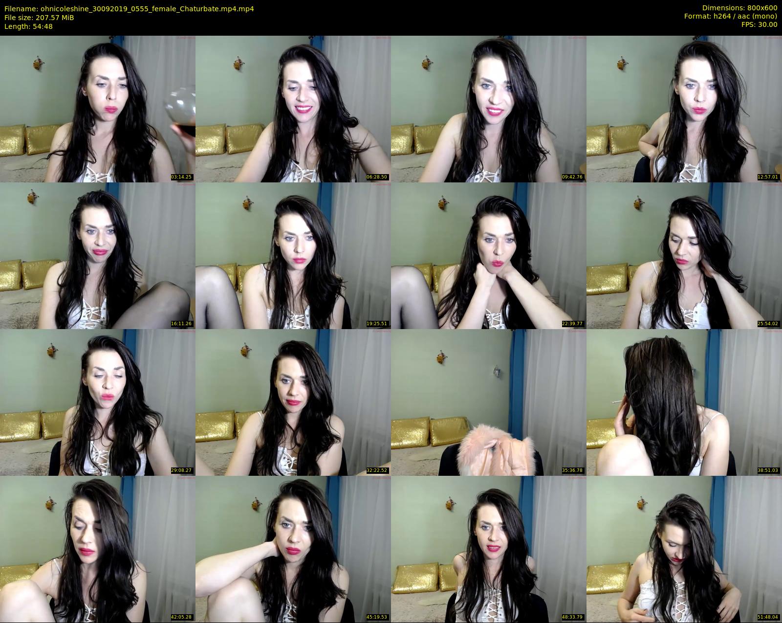 ohnicoleshine — 55 minute Chaturbate female cam show recording, 480p, Sep 30, 2019