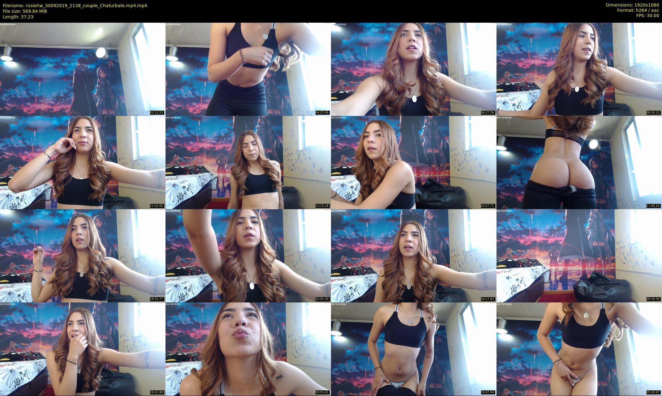 rosiehw — 38 minute Chaturbate couple cam show recording, 1080p, Sep 30, 2019