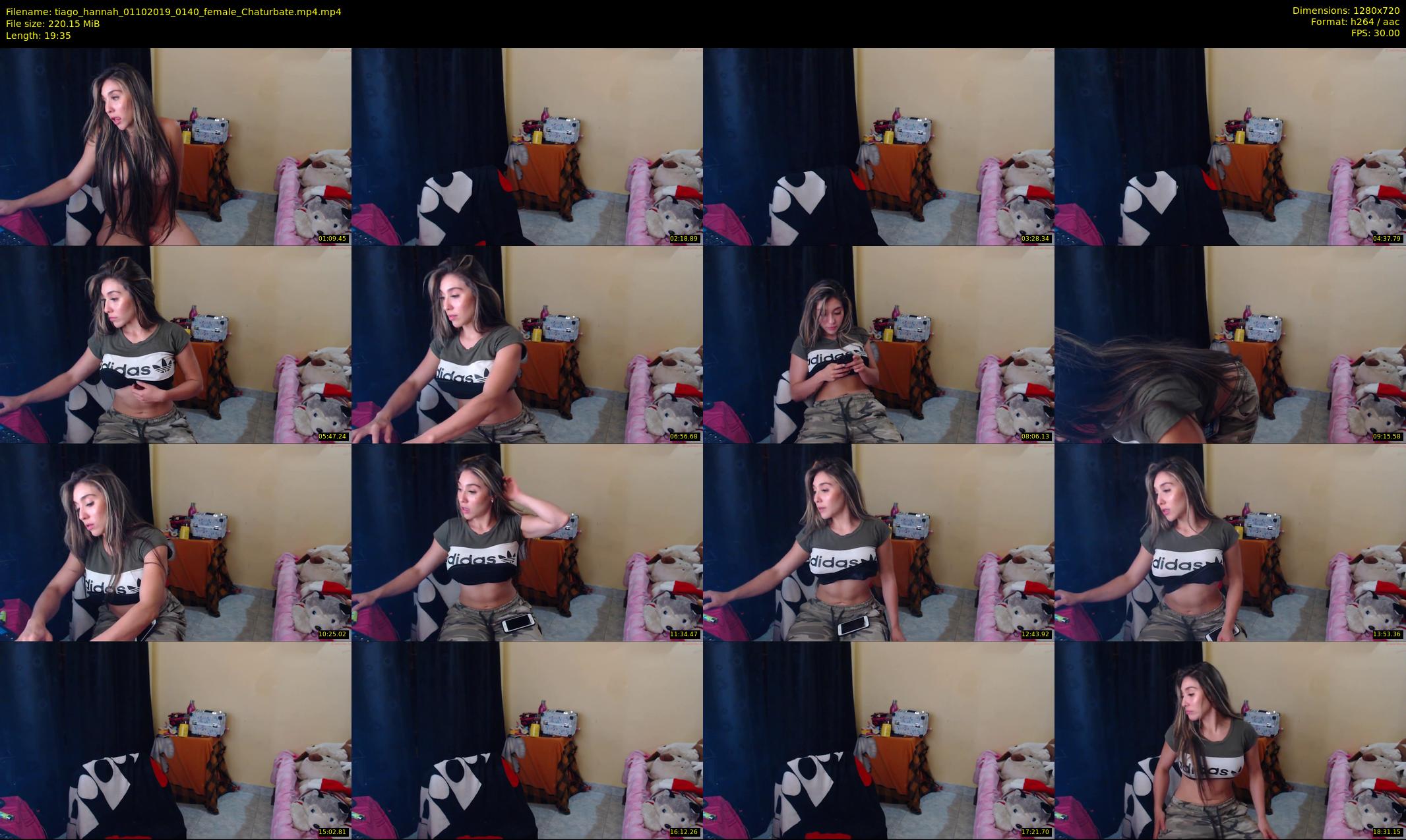 tiago_hannah — 20 minute Chaturbate couple cam show recording, 720p, Oct 1, 2019