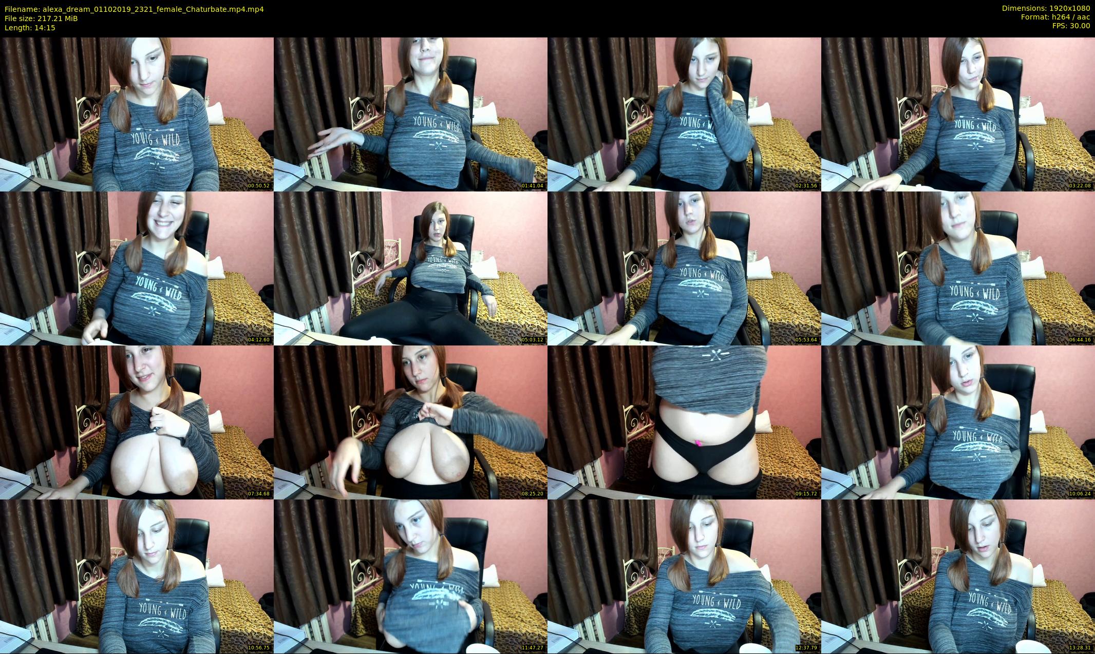 alexa_dream — 15 minute Chaturbate female cam show recording, 1080p, Oct 1, 2019