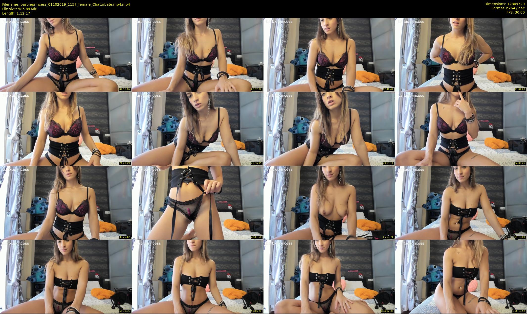 barbieprincess — 73 minute Chaturbate female cam show recording, 720p, Oct 1, 2019